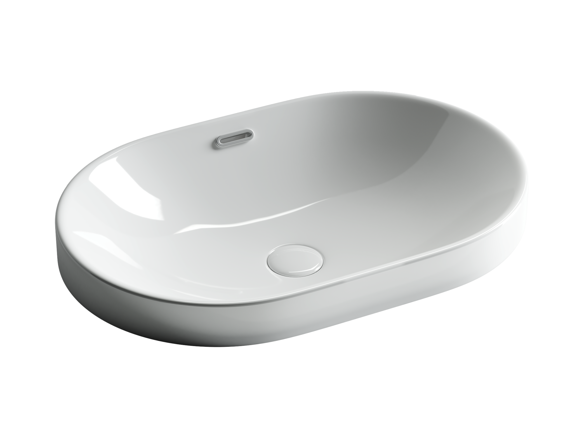 Умывальник овальный встраиваемый сверху в столешницу element 600x400x195мм