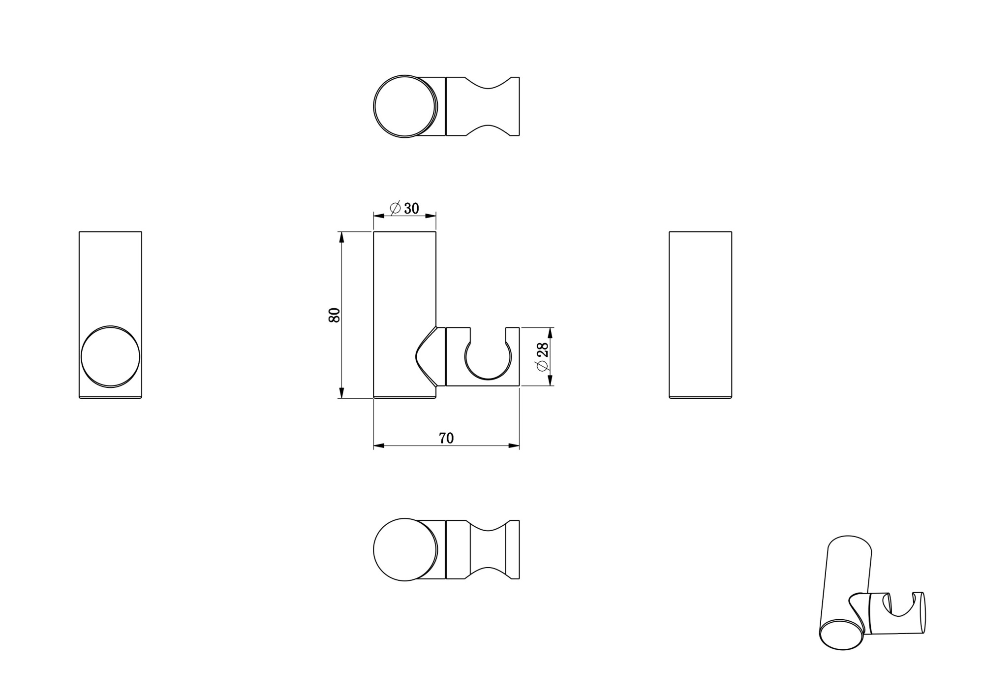 Настенный держатель wonzon & woghand, хром (ww-994219-cr)