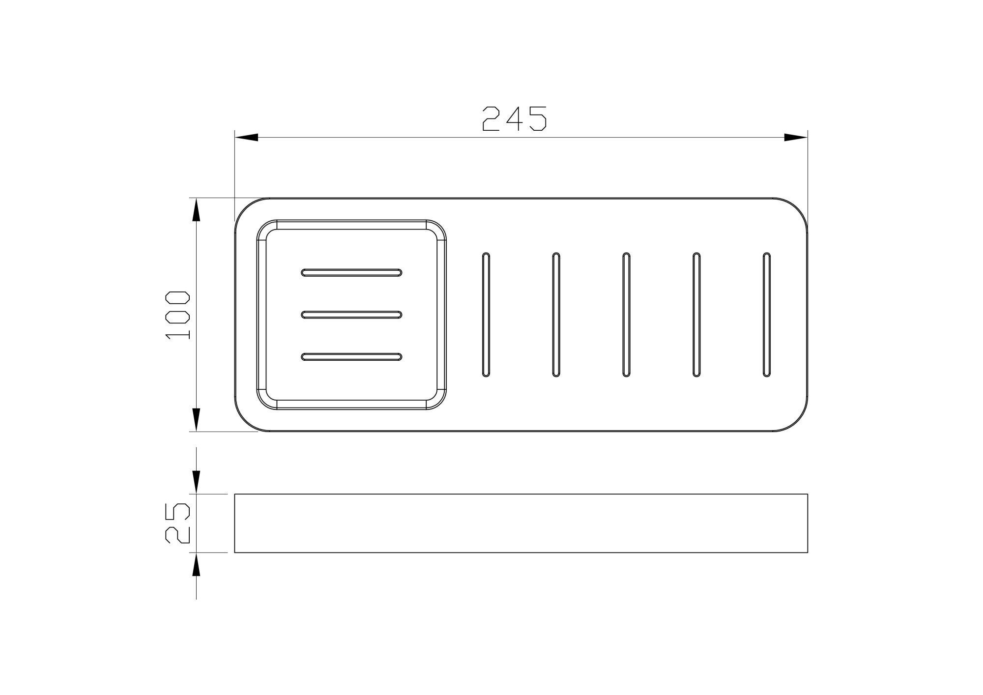 Мыльница с держателем wonzon & woghand lotte, хром (ww-8332)
