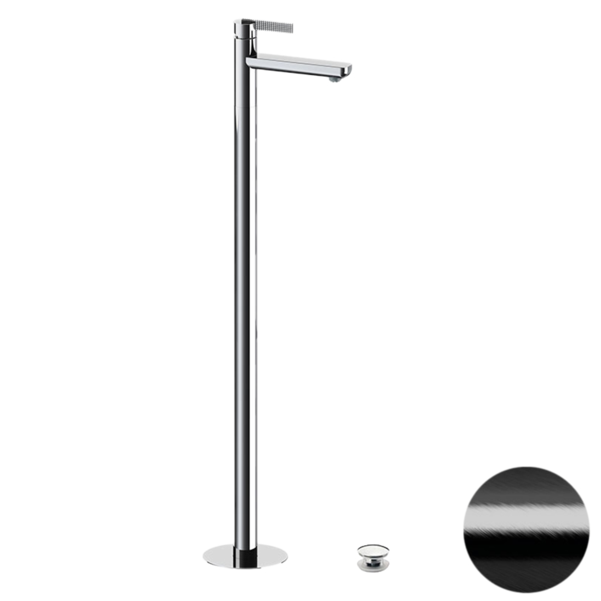 Смеситель для раковины daniel club anc688fz, черный брашированный хром