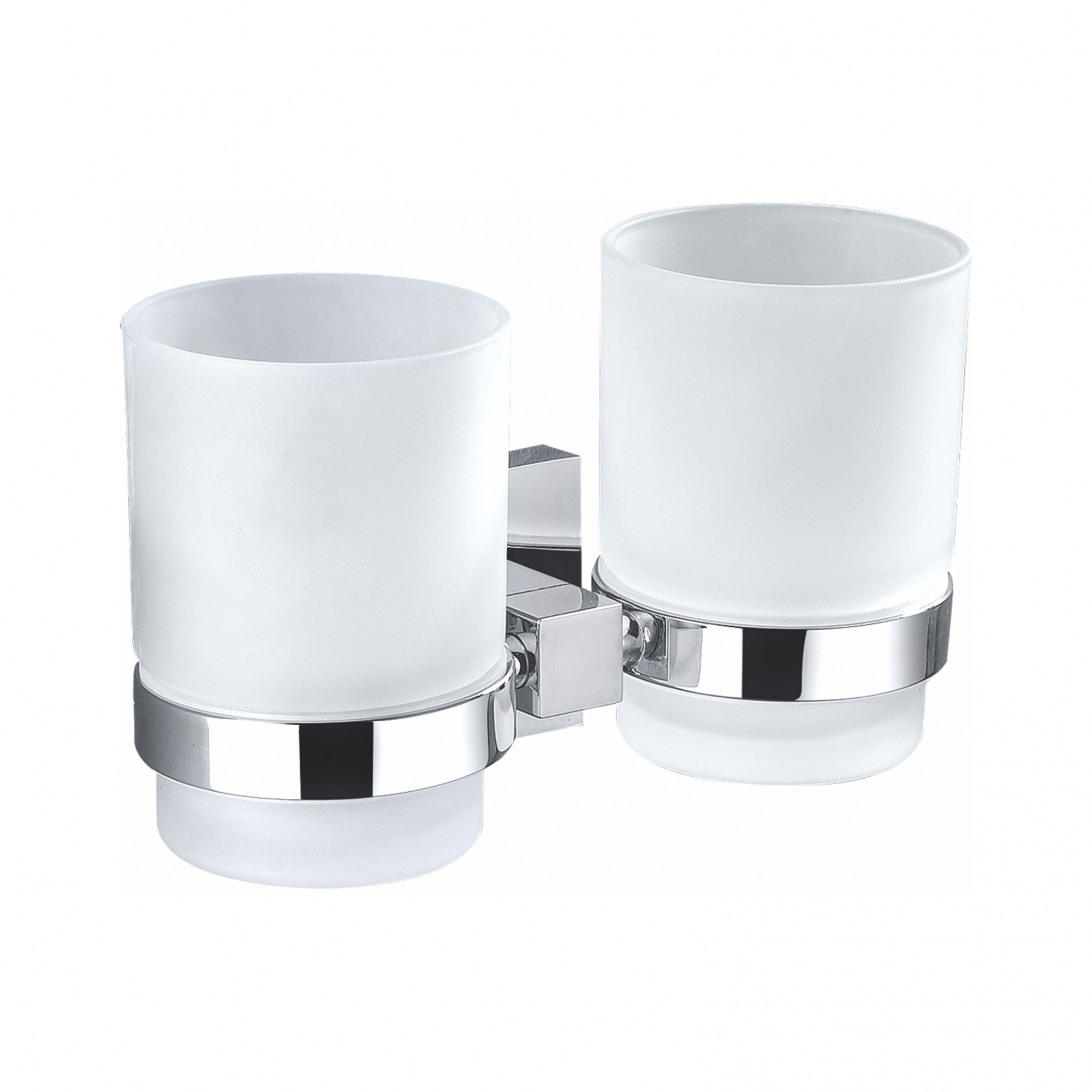 Два стакана для зубных щеток с держателем wonzon & woghand polo, хром (ww-8928)