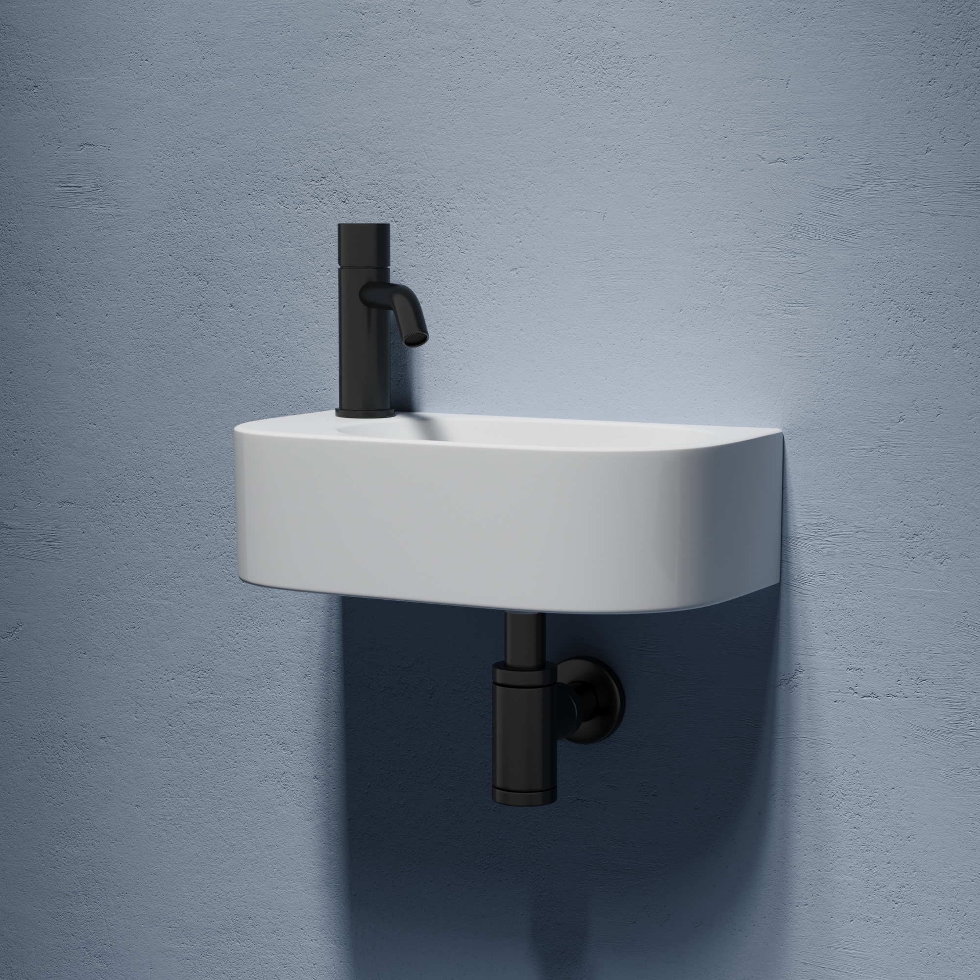 Умывальник подвесной прямоугольный (чаша справа, отверстие под смеситель слева) element 409x224x110мм