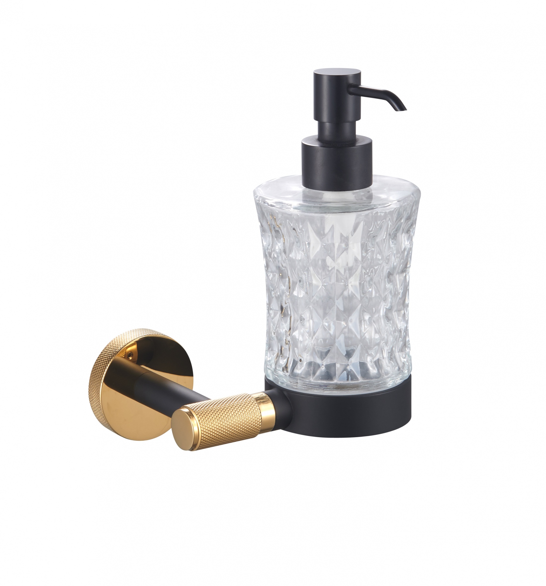Дозатор мыла wonzon & woghand majestic, черный/золото (ww-9224)