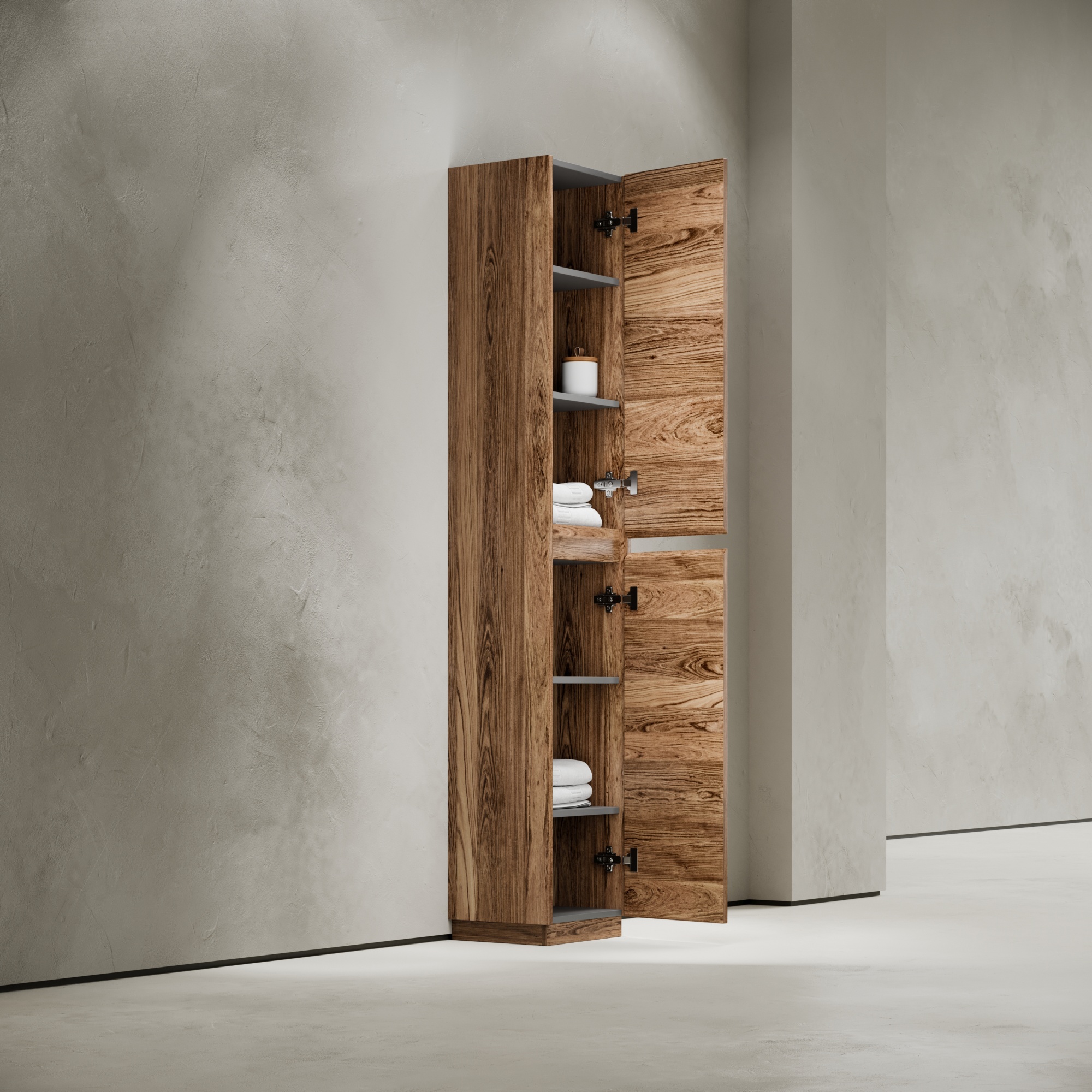 Шкаф-пенал sancos libra floor напольный, дуб чарльстон, 350х300х1870мм,  арт. plb35fech