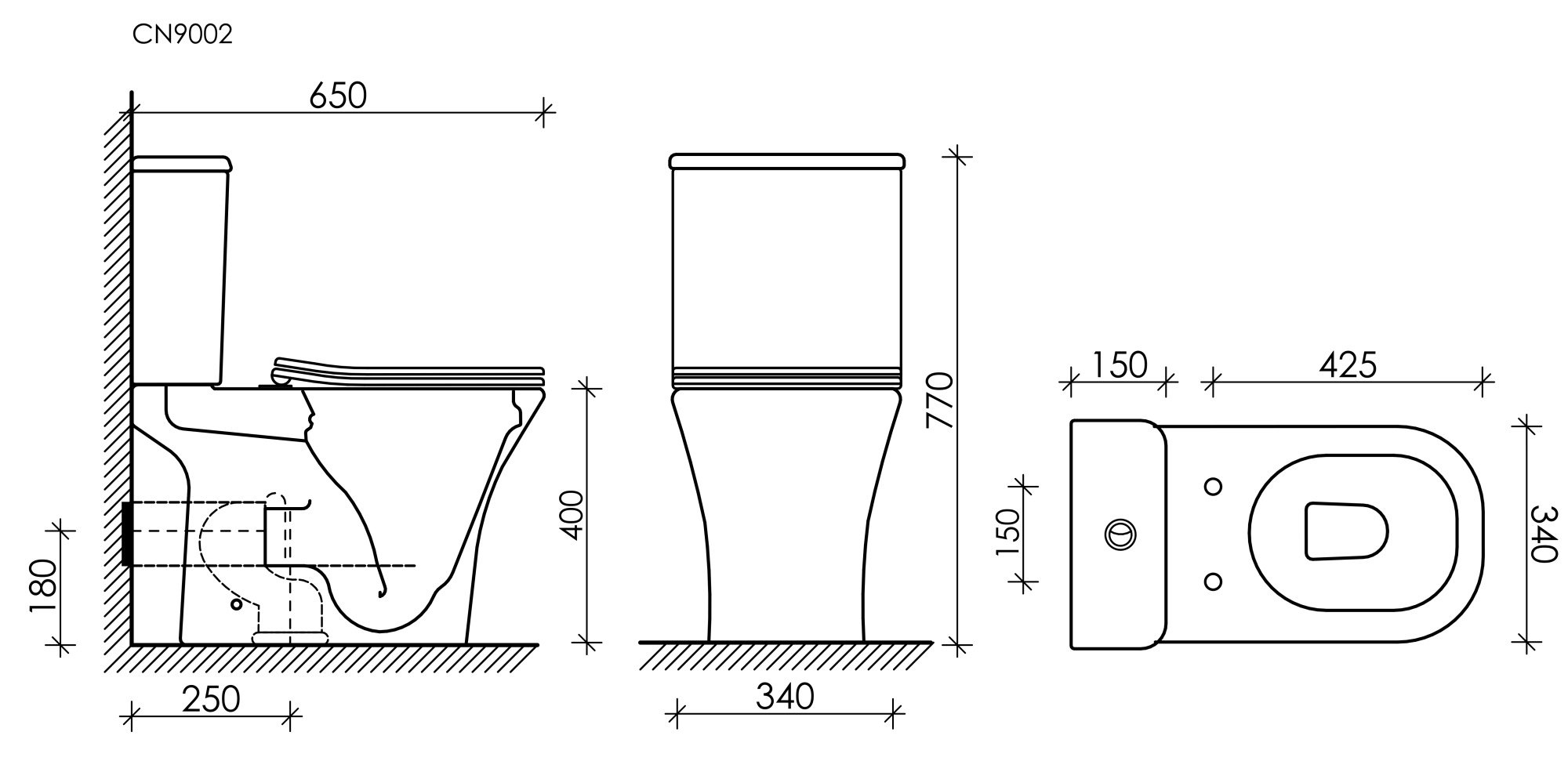 Напольный  унитаз с бачком alfa rimless