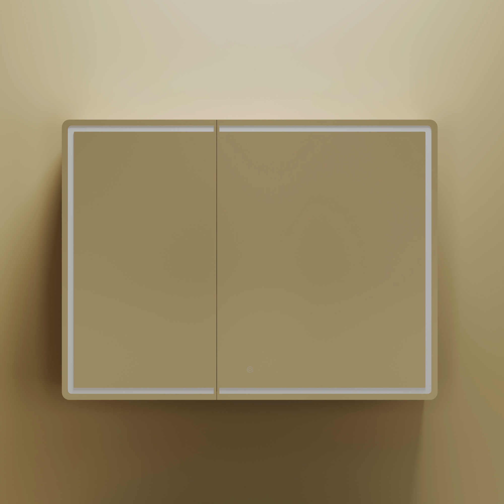 Зеркальный шкаф для ванной комнаты sancos mirror 990x150х740 мм, с led подсветкой, цвет дуб чарльстон, арт. mi100ech