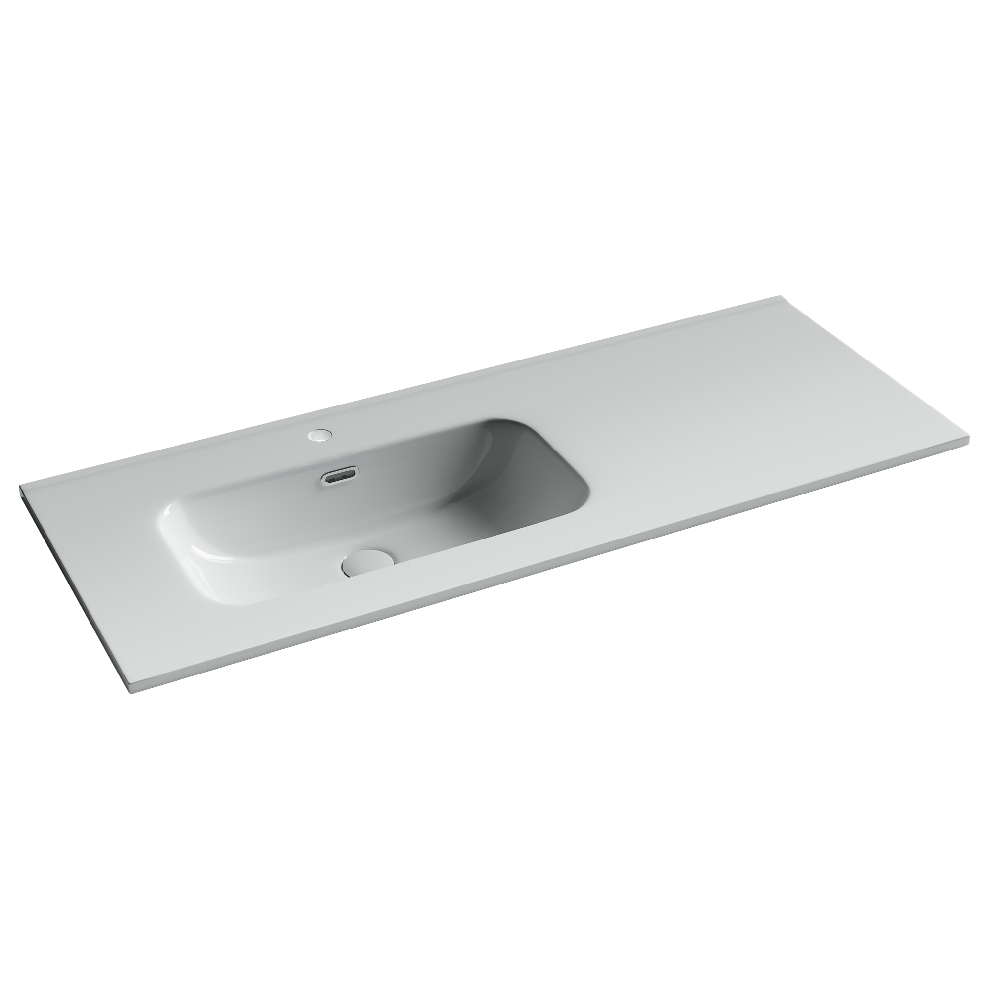 Раковина накладная мебельная element с отверстием под смеситель чаша слева 1210x465x180 мм цвет белый cn7006l