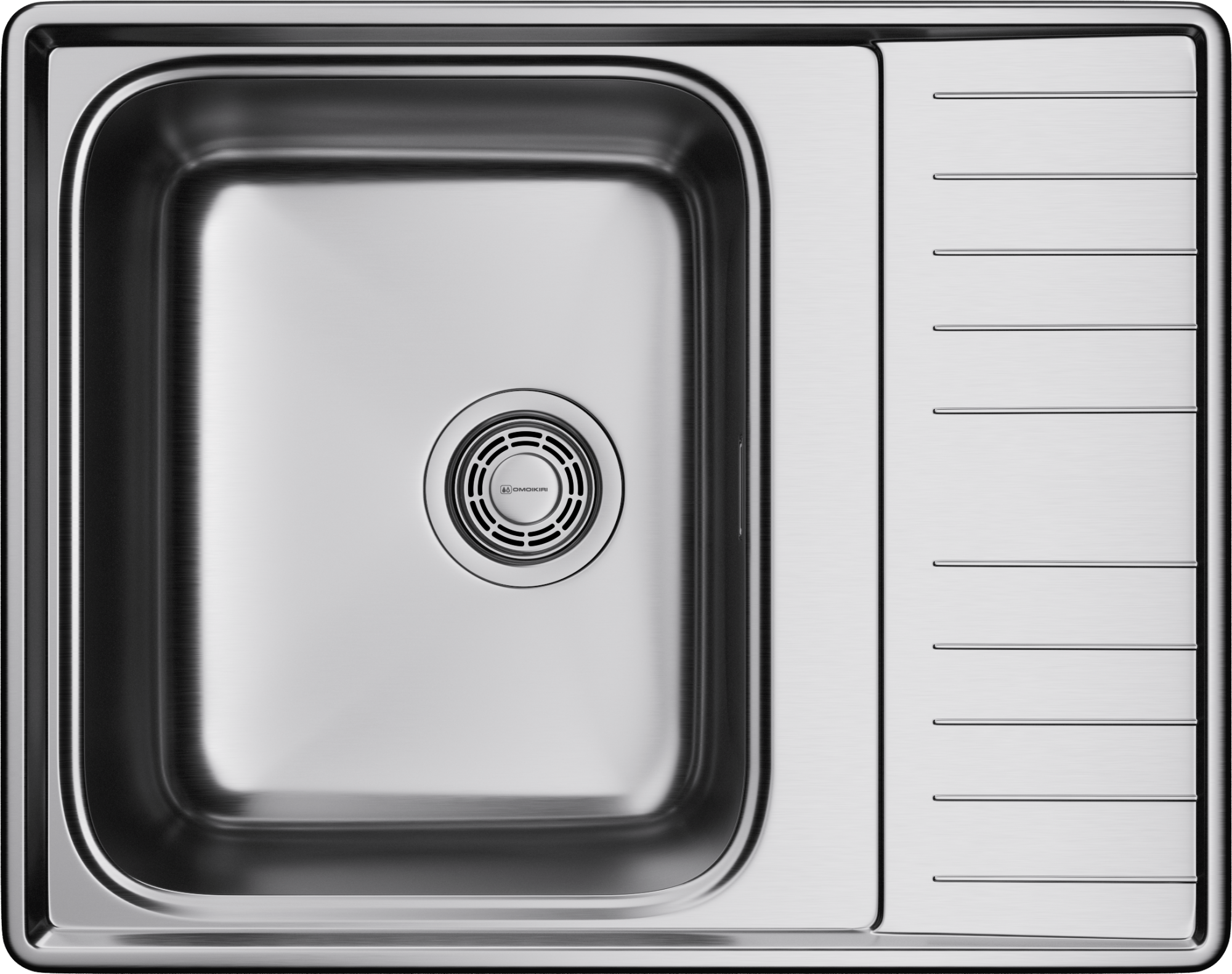 Кухонная мойка omoikiri sagami 63-in нерж. сталь/нержавеющая сталь 630 x 500 x 180