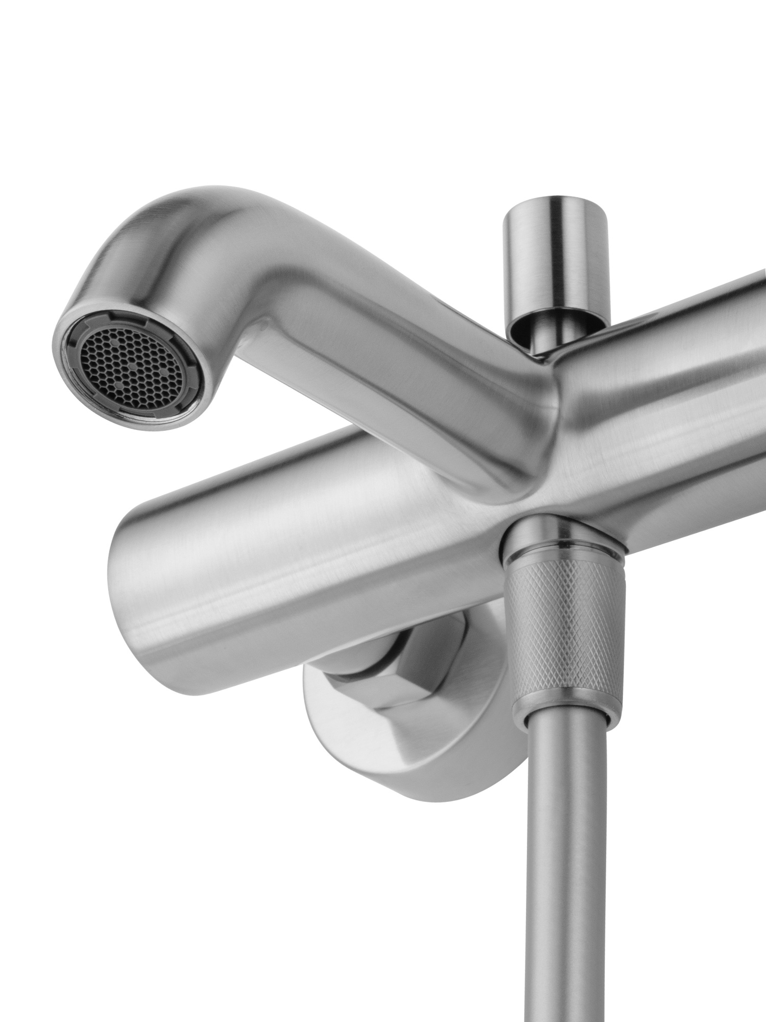 Смеситель для ванны с душем wonzon & woghand stick, брашированный никель (ww-88639017-bn)