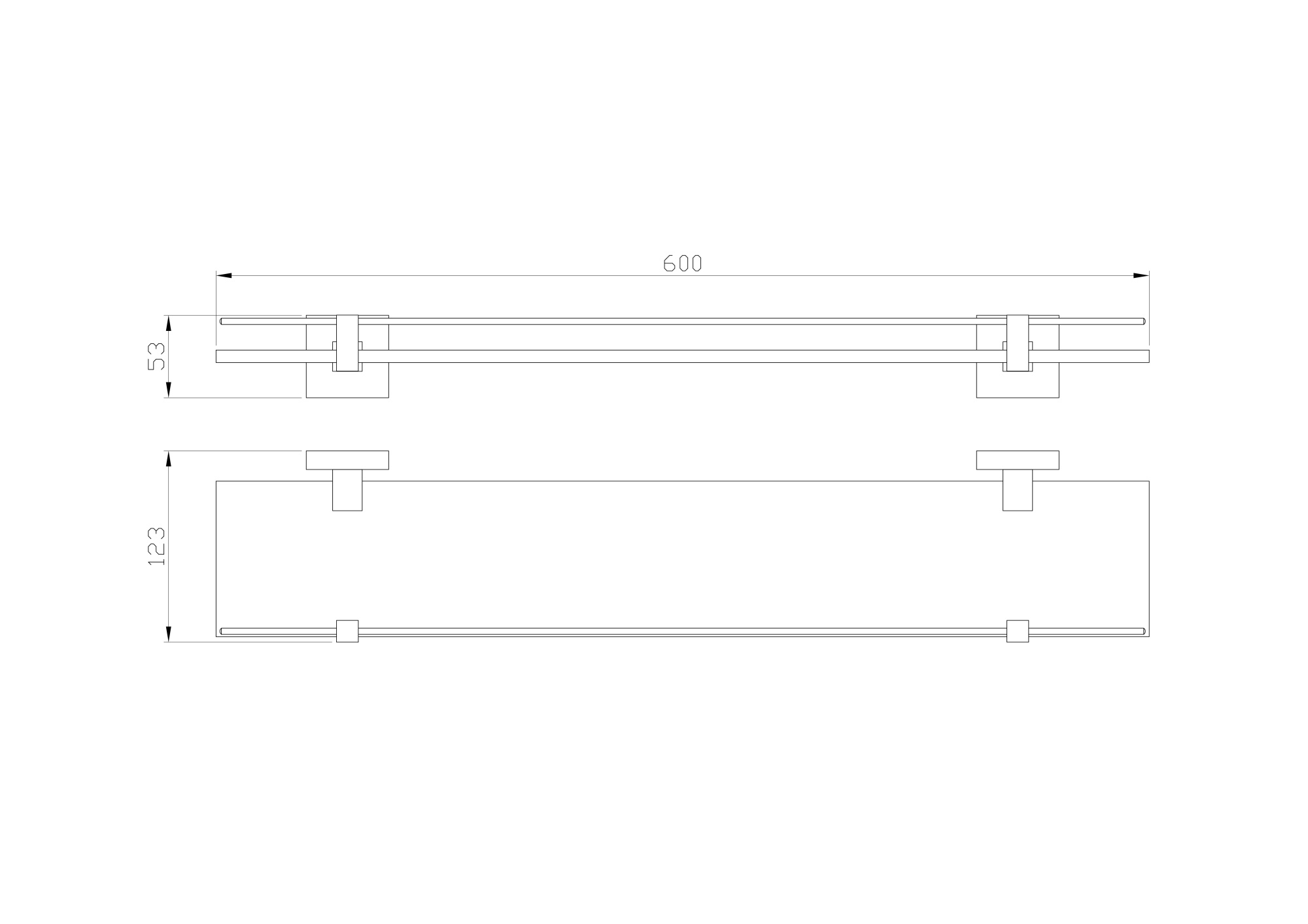 Стеклянная полка для ванной wonzon & woghand polo, хром (ww-8927)