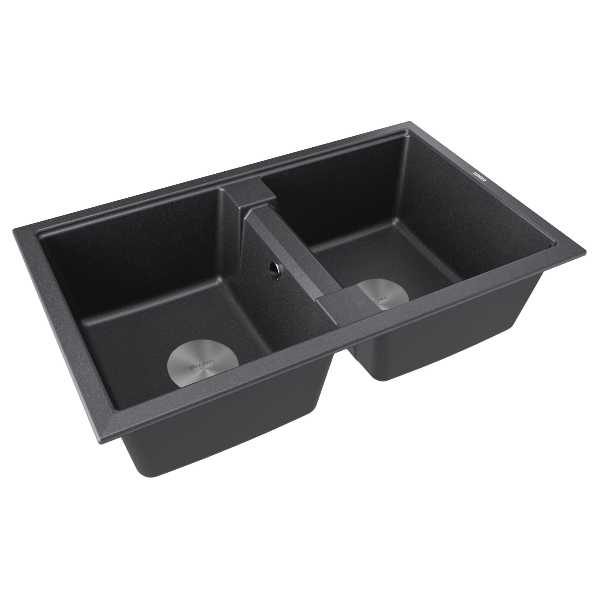 Мойка tandem 80/2, it-granit, pm238150-bl, черный, 810х500 мм, paulmark