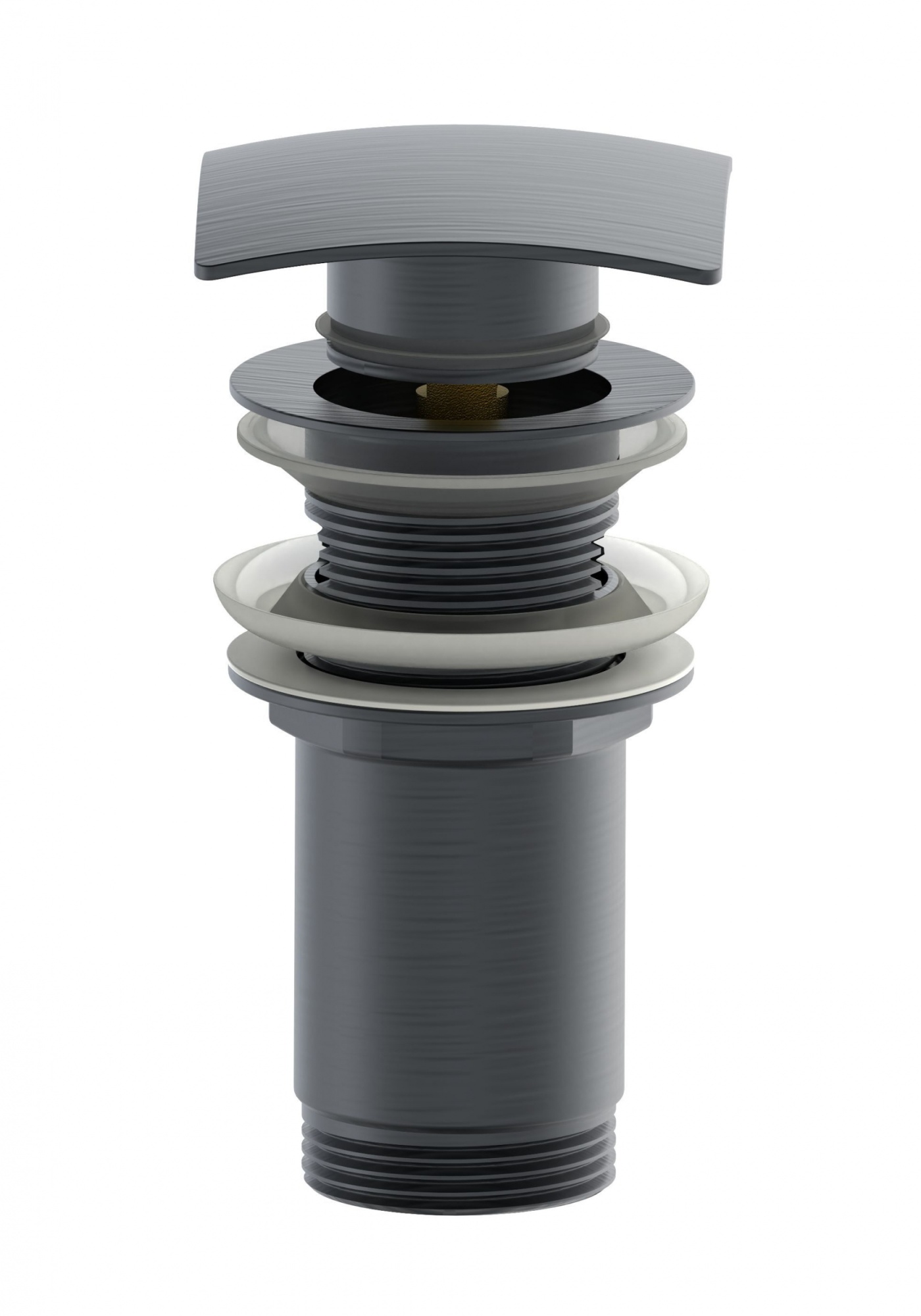 Донный клапан для раковины 1 1/4 wonzon & woghand, темный графит (ww-88ss08-bgm)