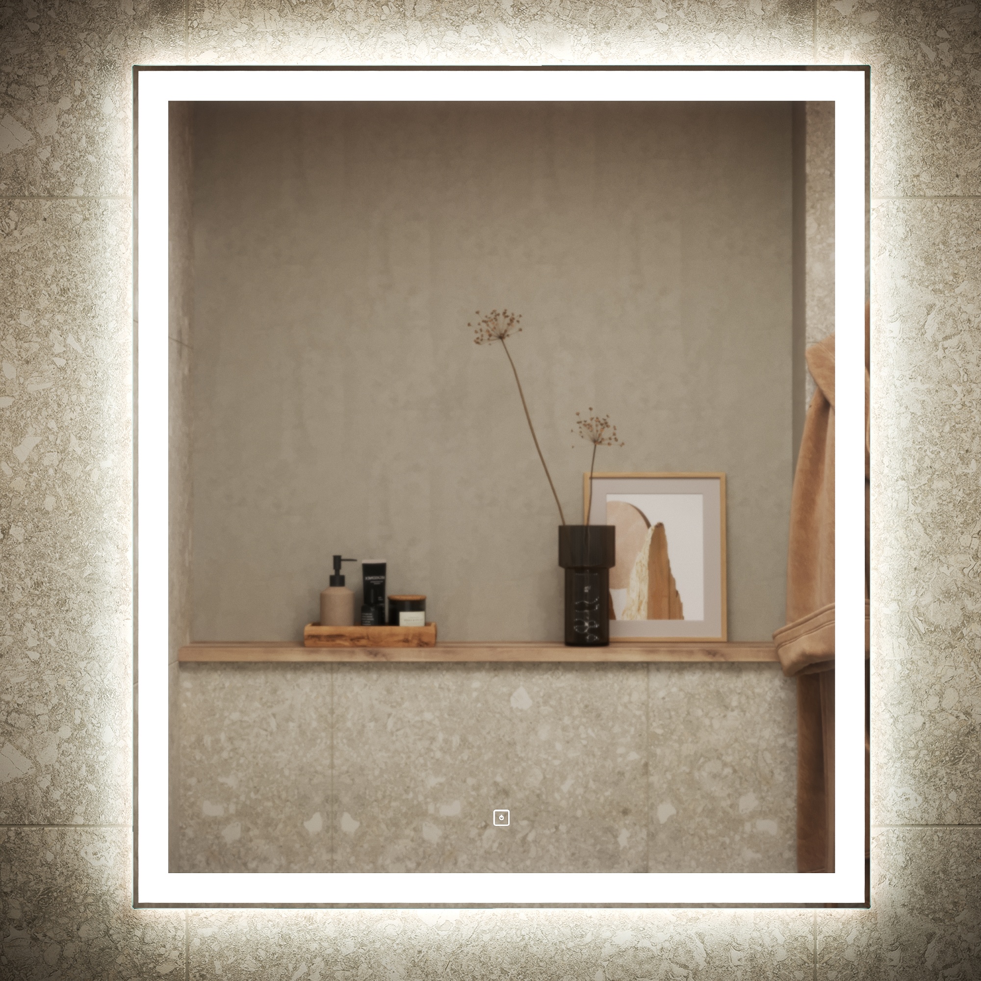 Зеркало для ванной комнаты sancos city 700х800 c  подсветкой ,арт. ci700