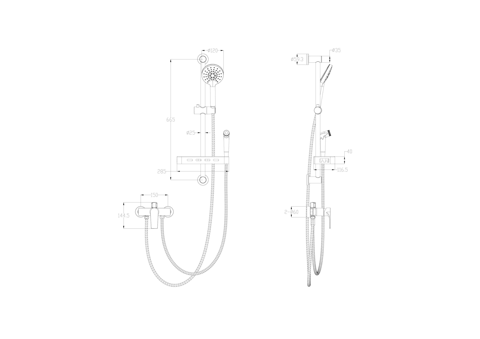 Смеситель для душа с гарнитуром wonzon & woghand, черный матовый (ww-a31003-mb) Смеситель для душа с гарнитуром wonzon & woghand, черный матовый (ww-a31003-mb)