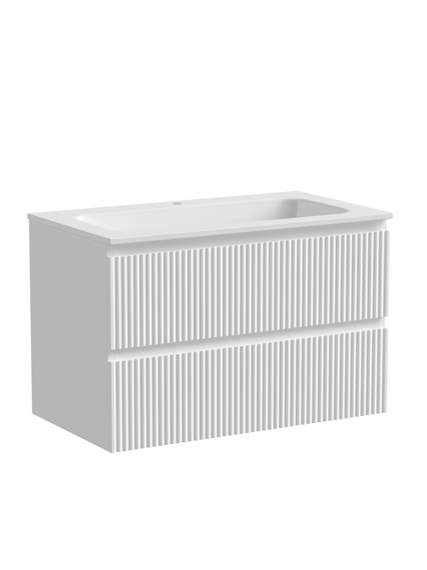 Тумба подвесная sancos snob r 790х445х500, c двумя ящиками оснащенными доводчиками, bianco, арт.snr80w