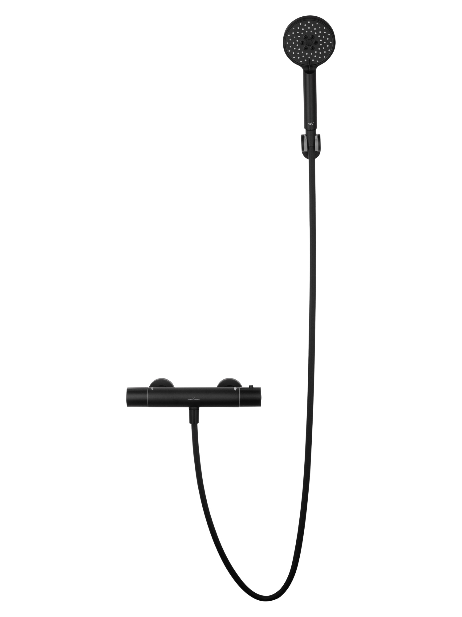 Смеситель для душа с термостатом wonzon & woghand inn 6, черный матовый  (ww-b2029-a-mb)
