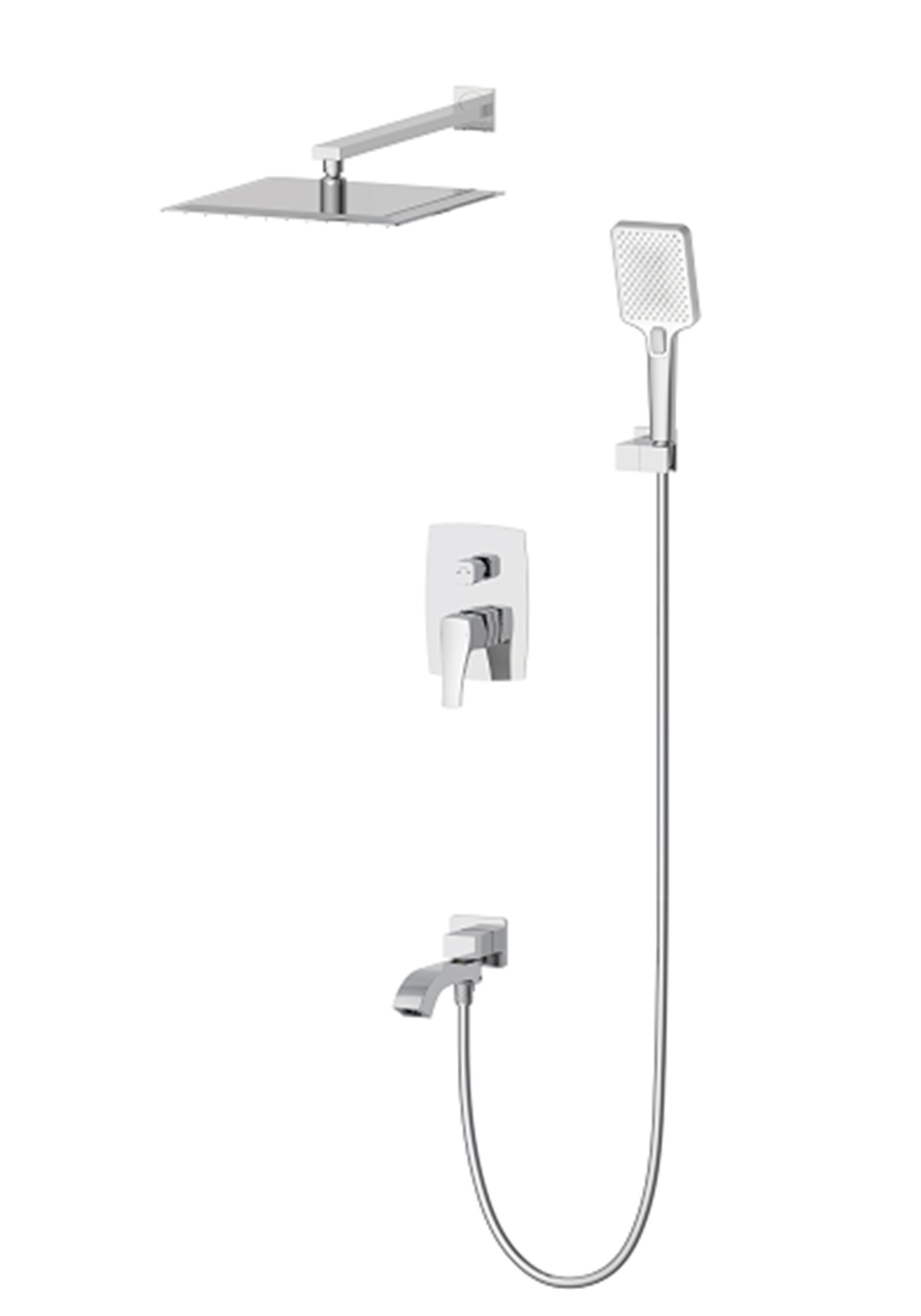 Душевая система встраиваемая wonzon & woghand flex, брашированный никель (ww-88939072-bn)