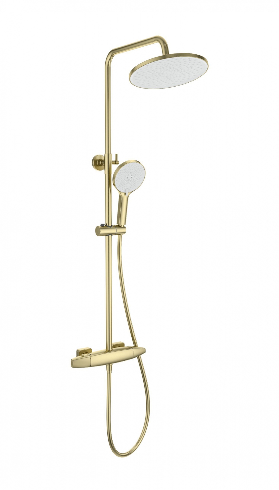 Душевая система с термостатом wonzon & woghand neo, брашированное золото (ww-b3035-a1- bg)