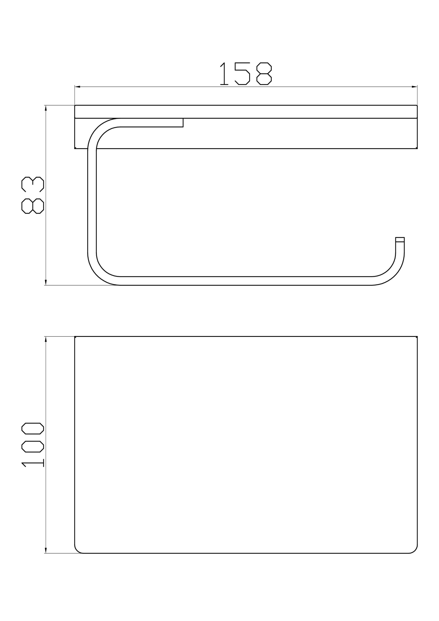 Держатель для туалетной бумаги с полкой wonzon & woghand eclipse, темный графит (ww-9126-bgm)