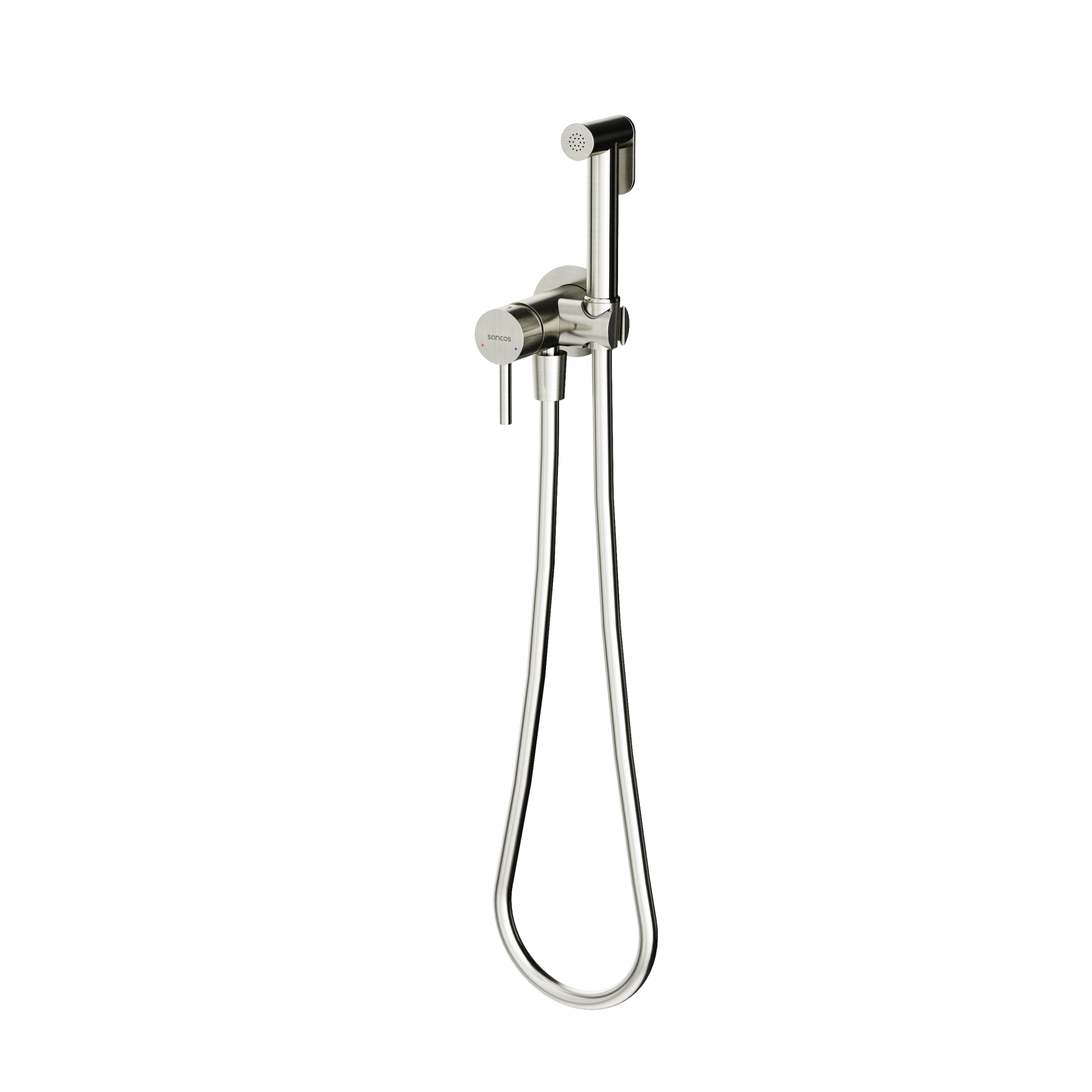 Гигиенический душ SANCOS Etna, с внутренней частью, со смесителем, брашированный никель, PVD покрытие, арт. SC9033BN