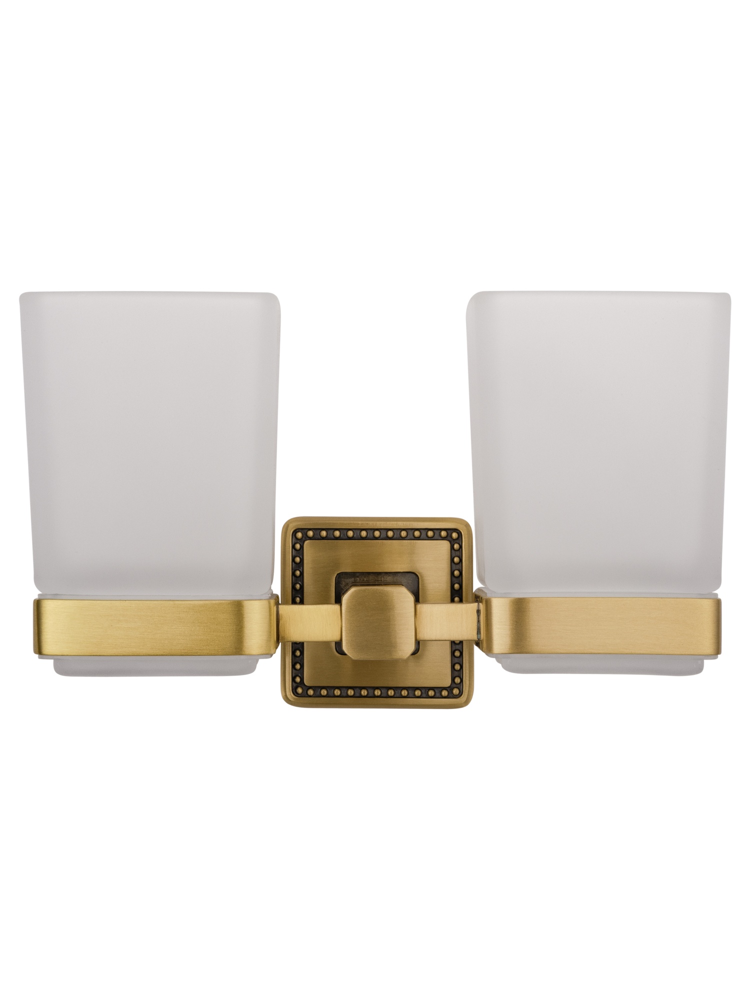 Два стакана для зубных щеток с держателем wonzon & woghand roma, бронза (ww-7228)