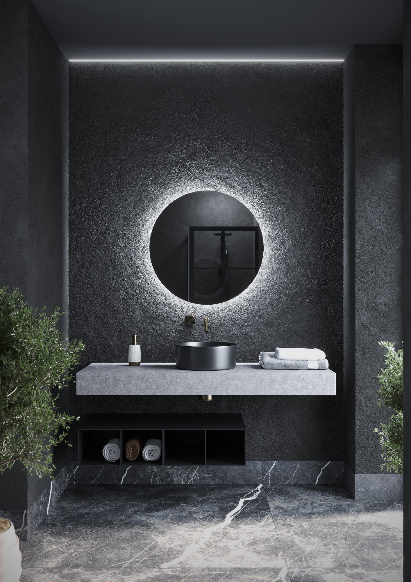 Зеркало для ванной комнаты  sancos sfera d700  c  подсветкой , арт. sf700