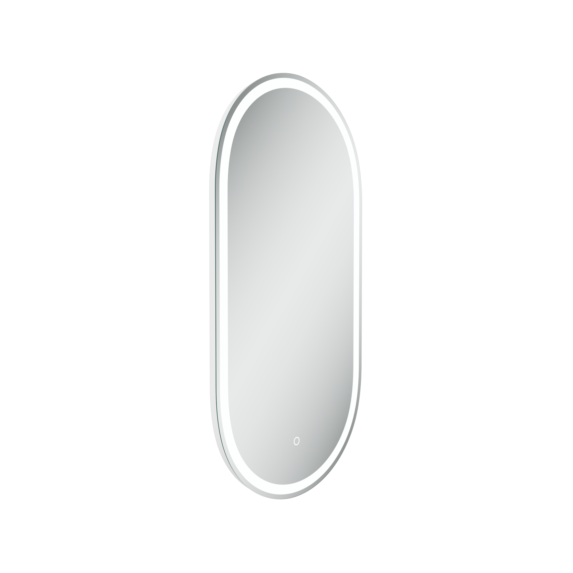 Зеркало для ванной комнаты sancos oval, фронтальная подсветка 450х900 с сенсорным управлением на прикосновение, арт. ov45f
