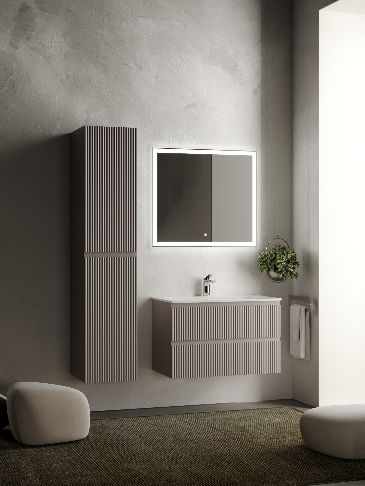 Тумба подвесная sancos snob r 790х445х500, c двумя ящиками оснащенными доводчиками, doha soft, арт.snr80sm