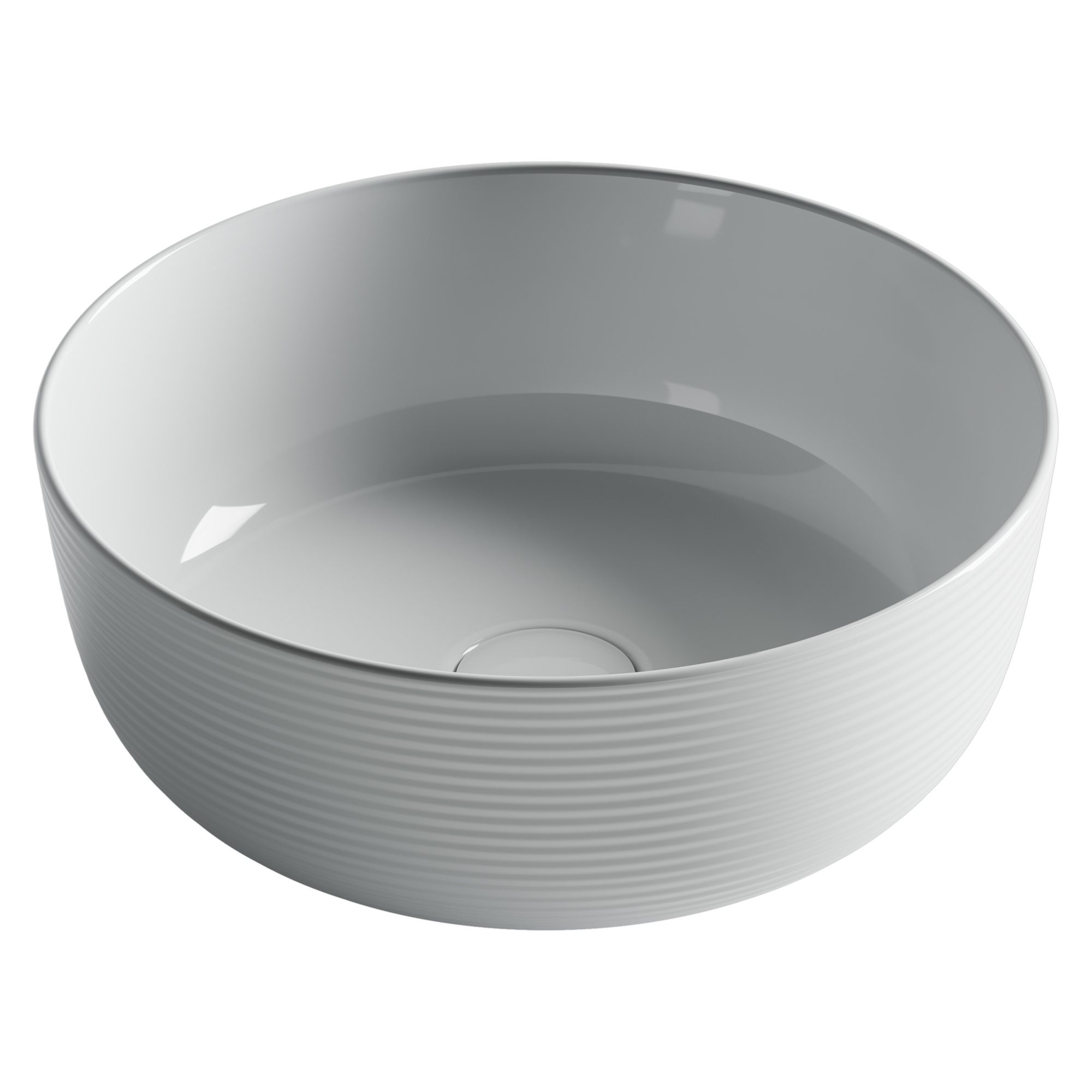 Раковина накладная круглая 356x356x135, цвет белый