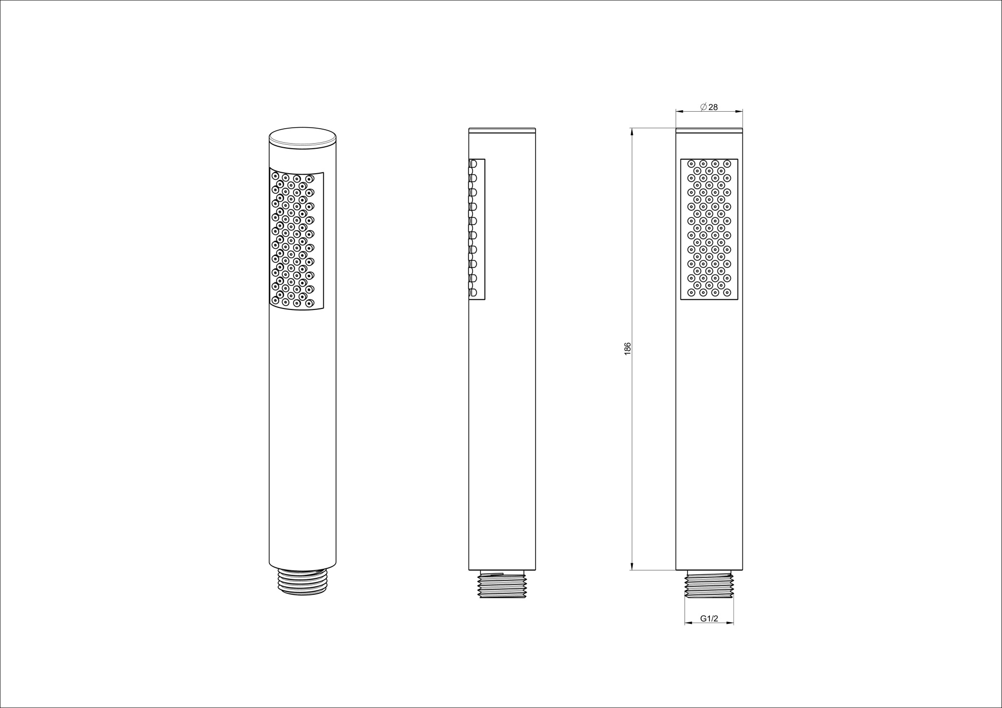 Лейка для душа wonzon & woghand, черный матовый (ww-88sc04-mb)