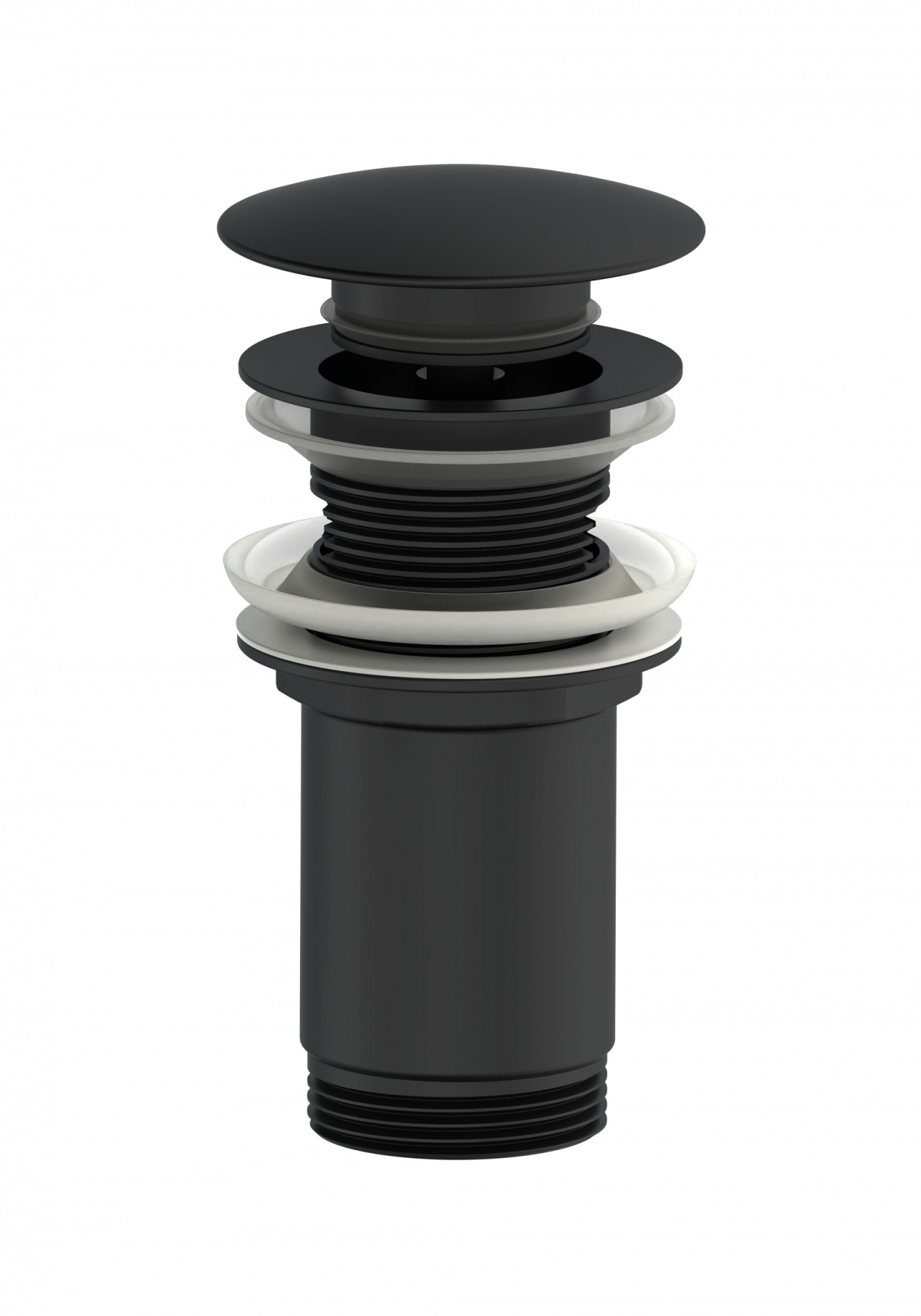 Донный клапан для раковины 1 1/4 wonzon & woghand, черный матовый (ww-88ss09-mb)