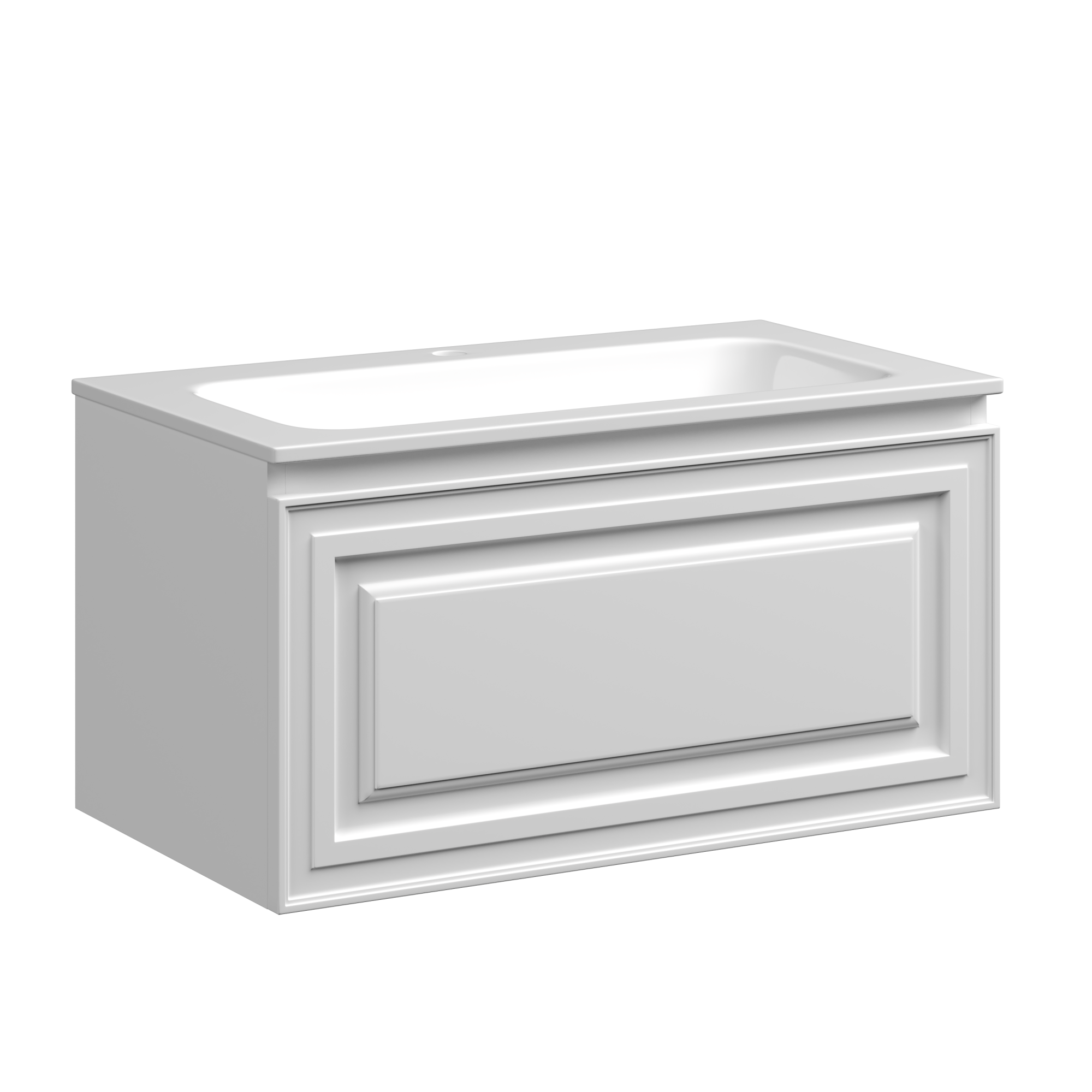 Тумба подвесная sancos very 790х445х406, c одним  ящиком оснащенным доводчиками, bianco , арт.vr80w