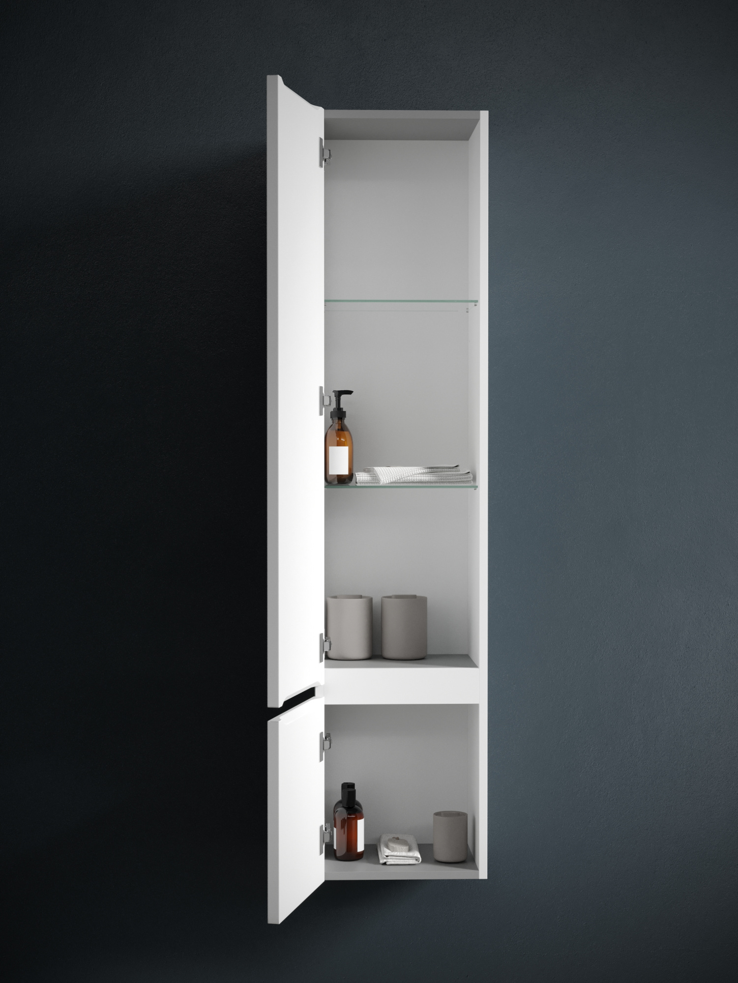 Шкаф-пенал sancos very подвесной левый,  bianco , 350х300х1600 мм, арт. pvr35lw