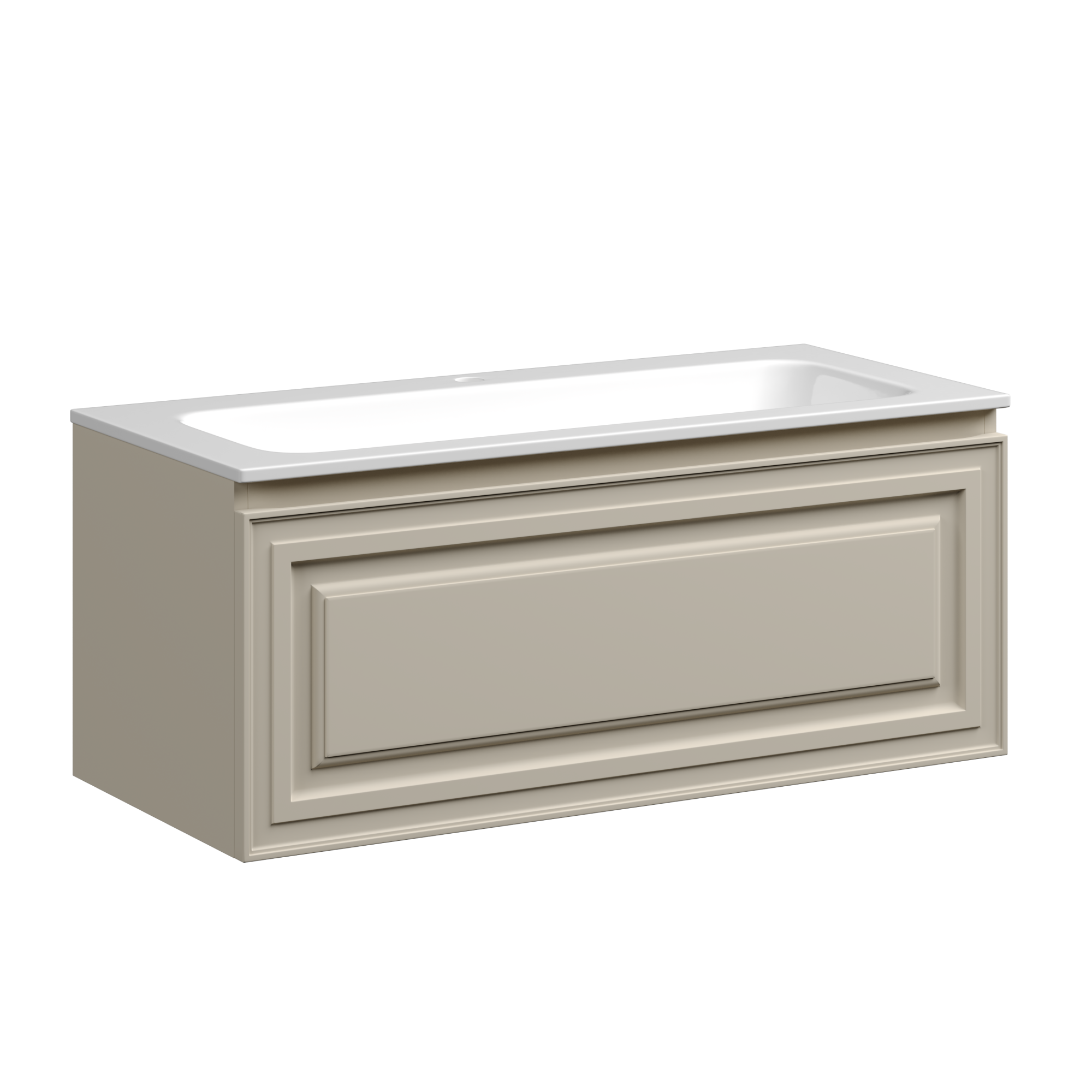 Тумба подвесная sancos very 995х445х406, c одним  ящиком оснащенным доводчиками, beige soft , арт.vr100ce