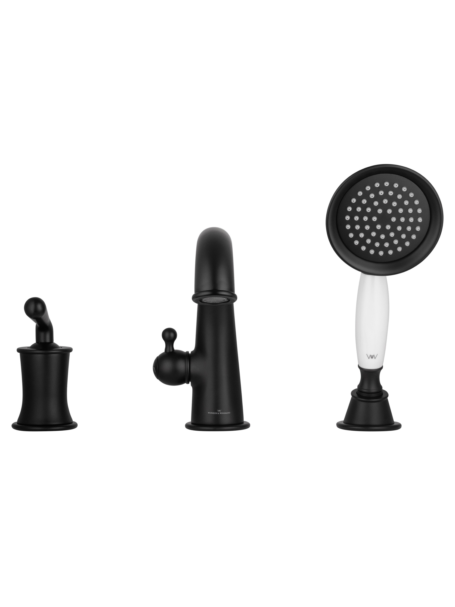 Смеситель на борт ванны wonzon & woghand steam, черный матовый (ww-88659008-mb)
