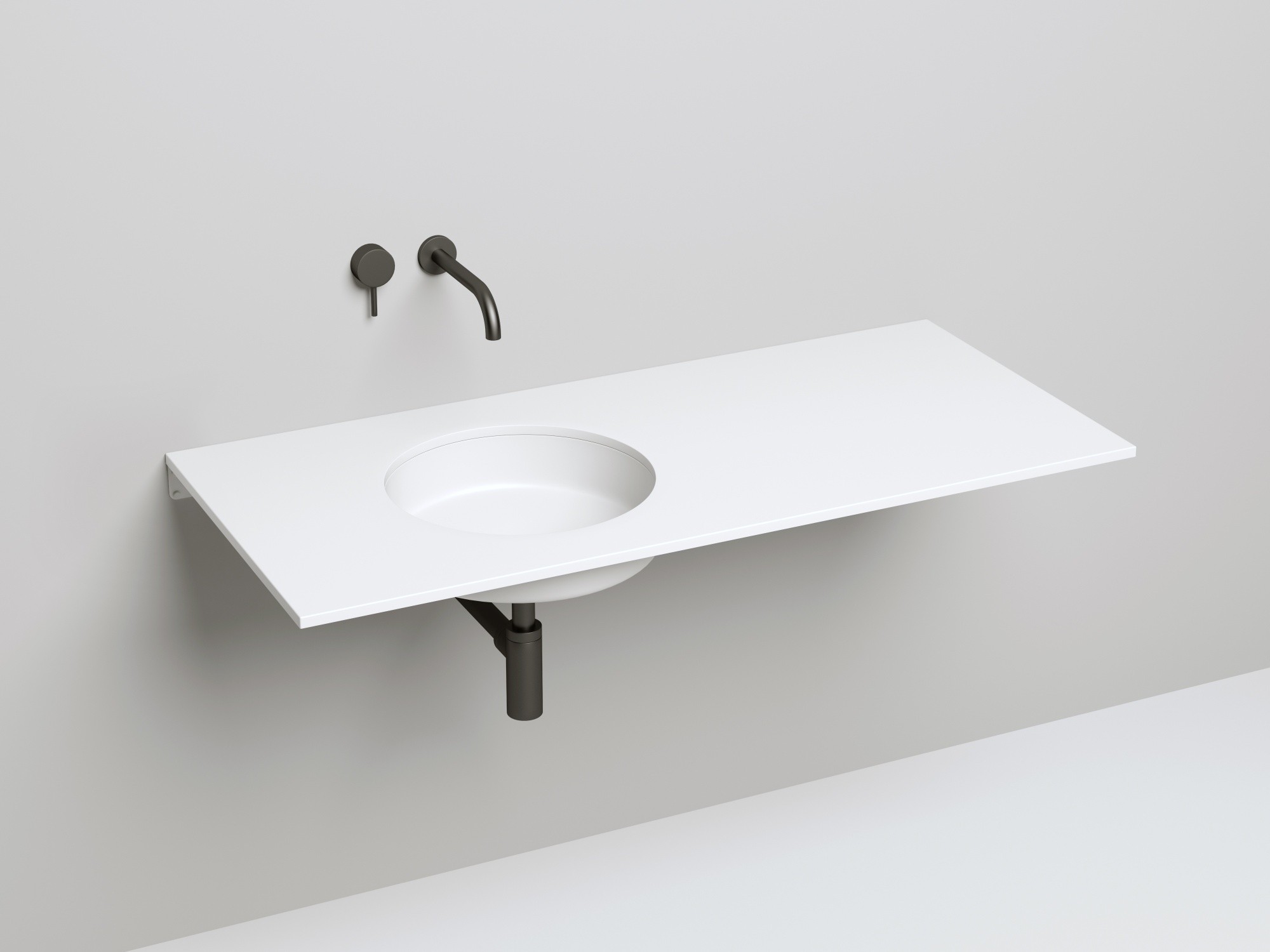 Раковина врезная снизу marea 04 матовая s-stone 420x420x128 белый salini