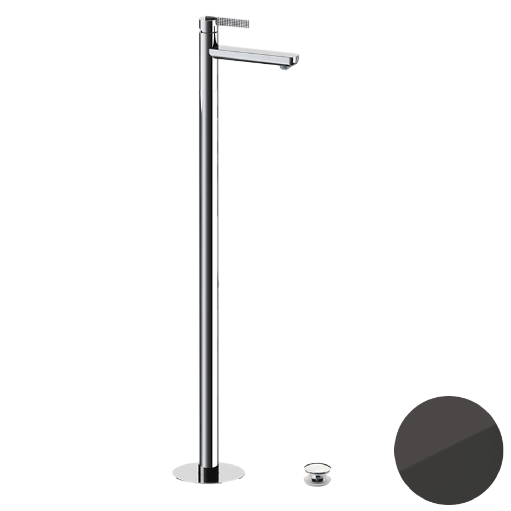 Смеситель для раковины daniel club anc688cf, черный хром