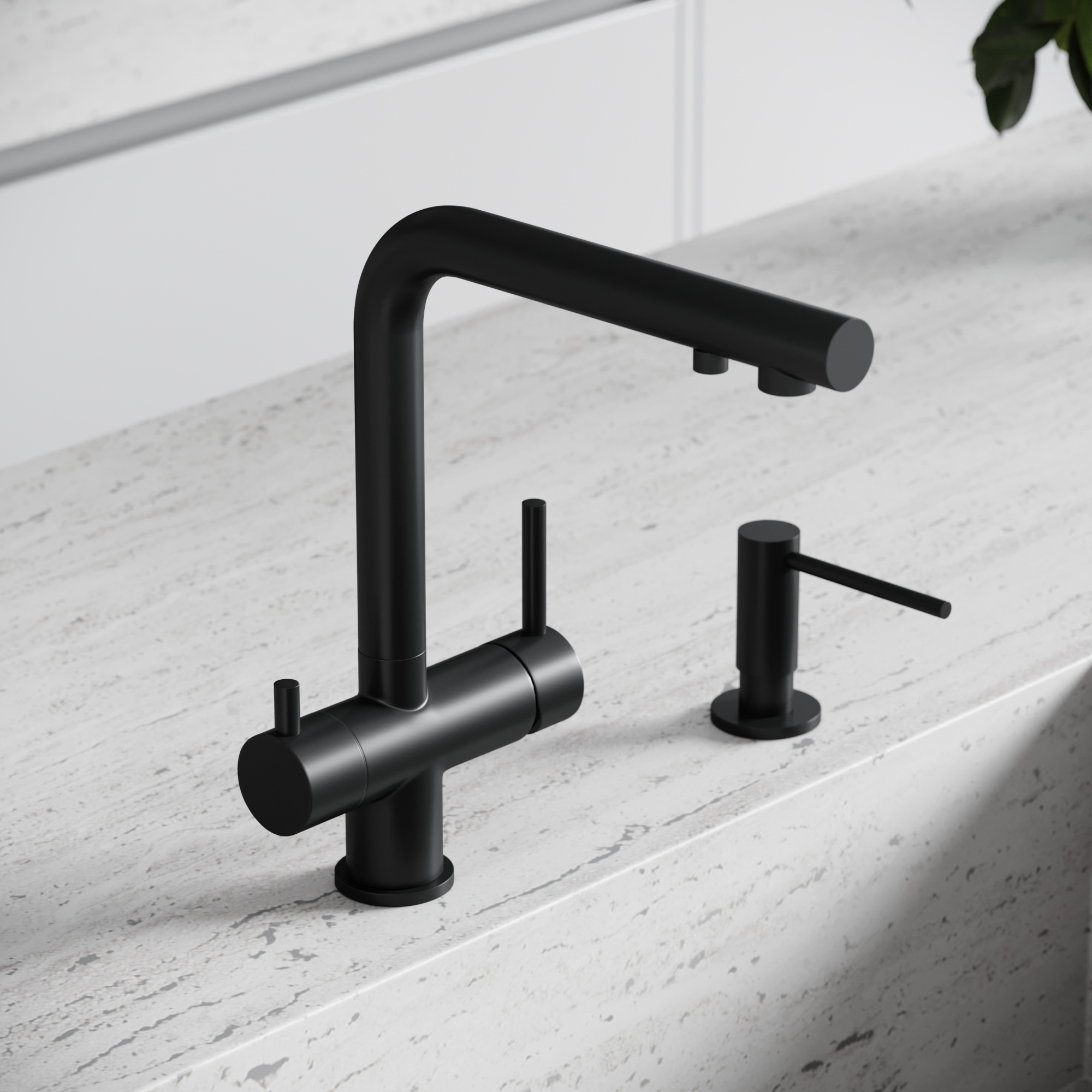 Смеситель для кухни SANCOS Foster с возможностью подключения фильтра для воды, цвет черный матовый, арт. SC4014MB