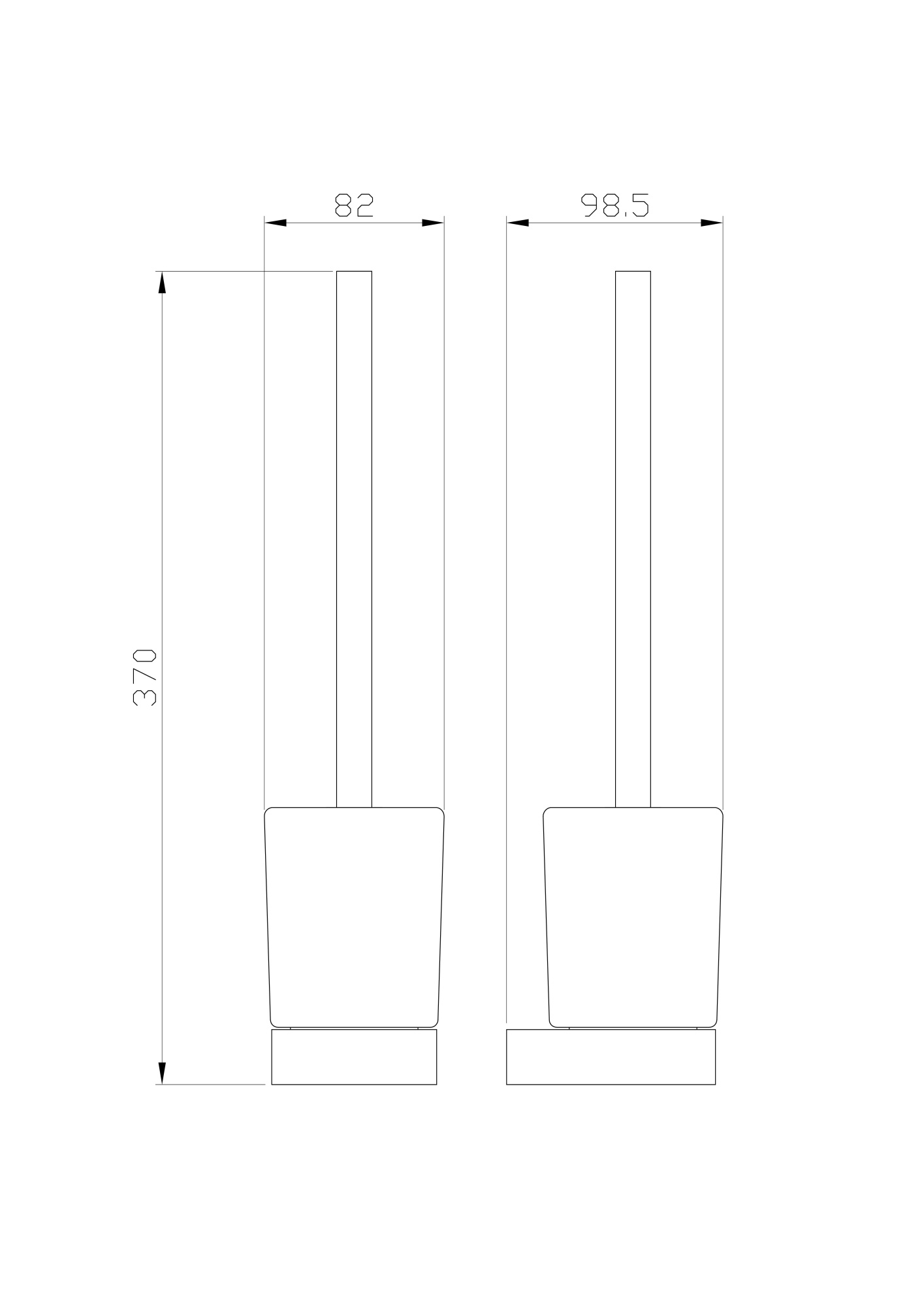 Туалетный ершик в комплекте wonzon & woghand lotte, брашированное золото (ww-8329-bg)