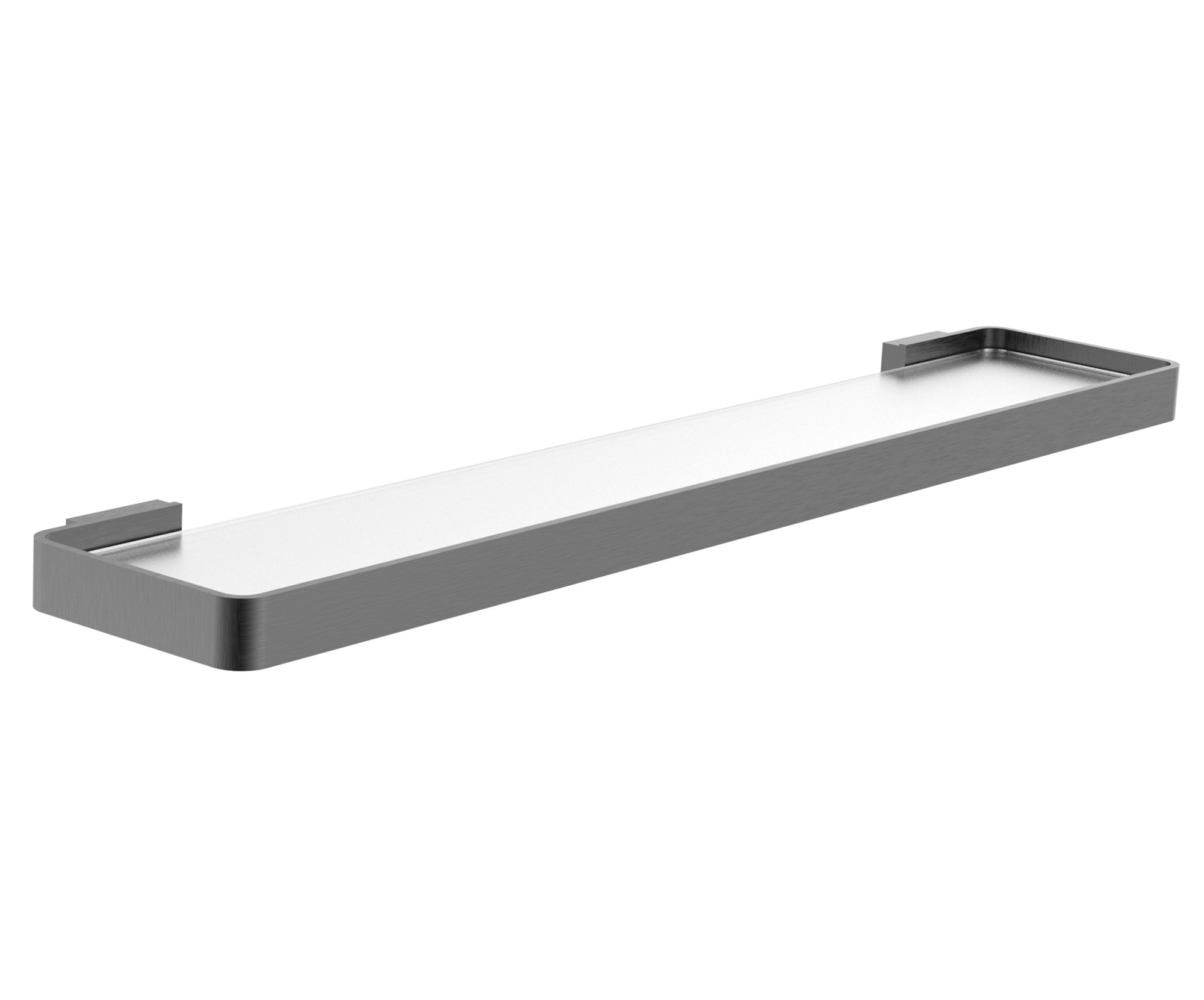 Стеклянная полка для ванной wonzon & woghand lotte, темный графит (ww-8327a-bgm)