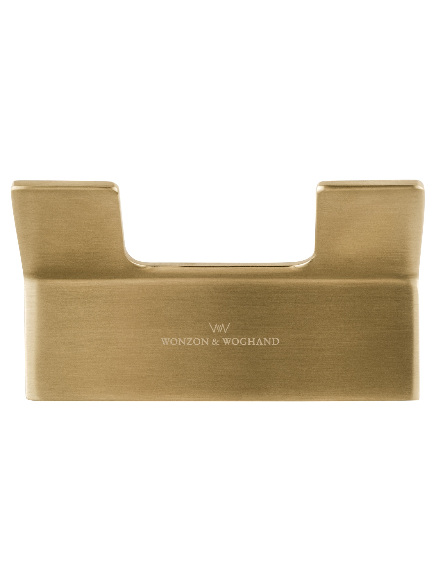 Двойной крючок для ванной wonzon & woghand lotte, брашированное золото (ww-8325-bg)