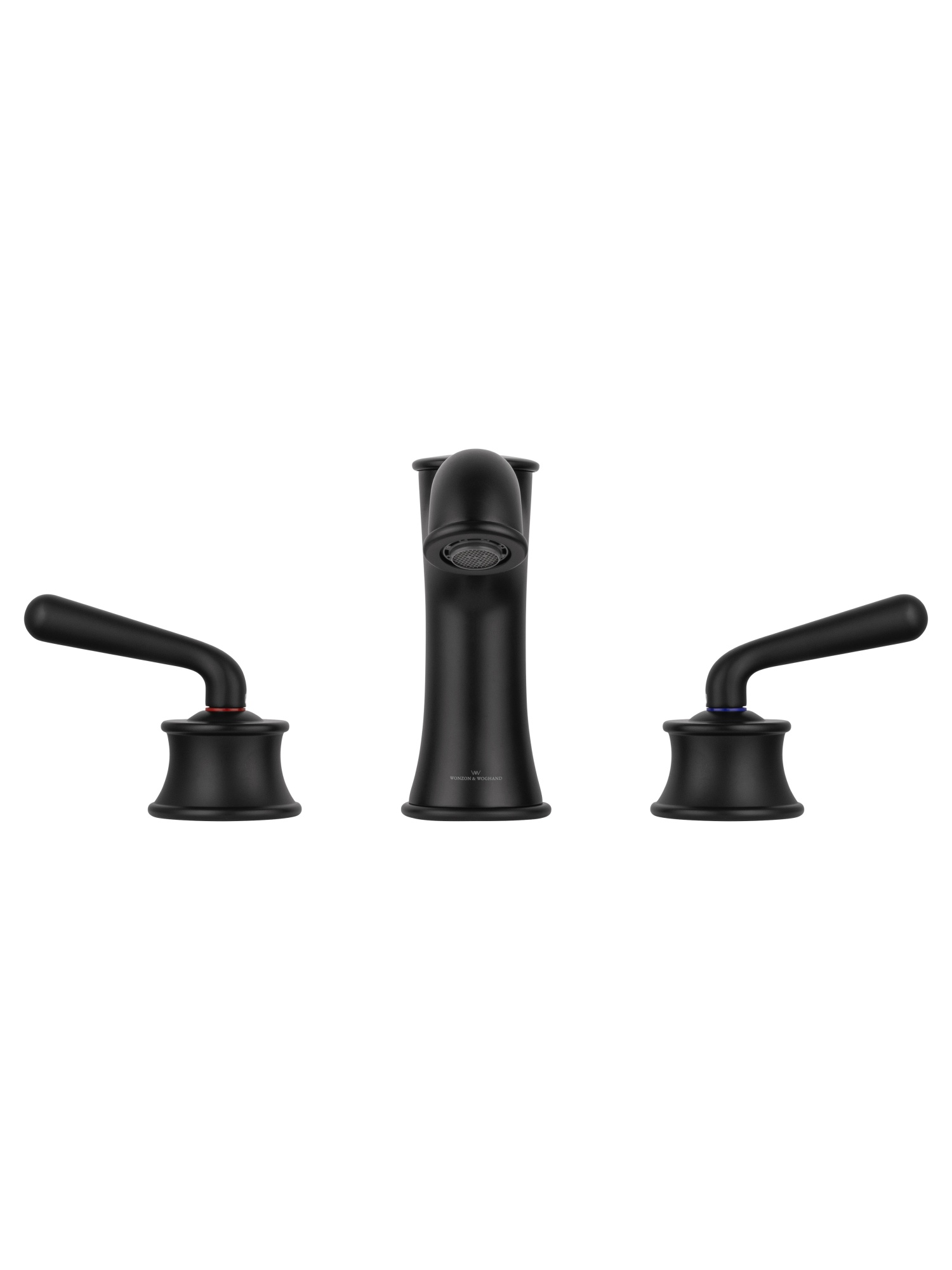 Смеситель для раковины на 3 отверстия wonzon & woghand steam, черный матовый (ww-88159008-mb)