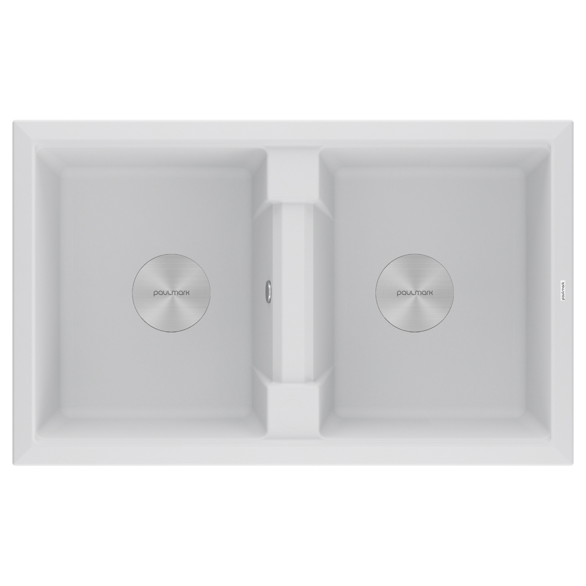 Мойка tandem 80/2, it-granit, pm238150-wh, белый, 810х500 мм, paulmark