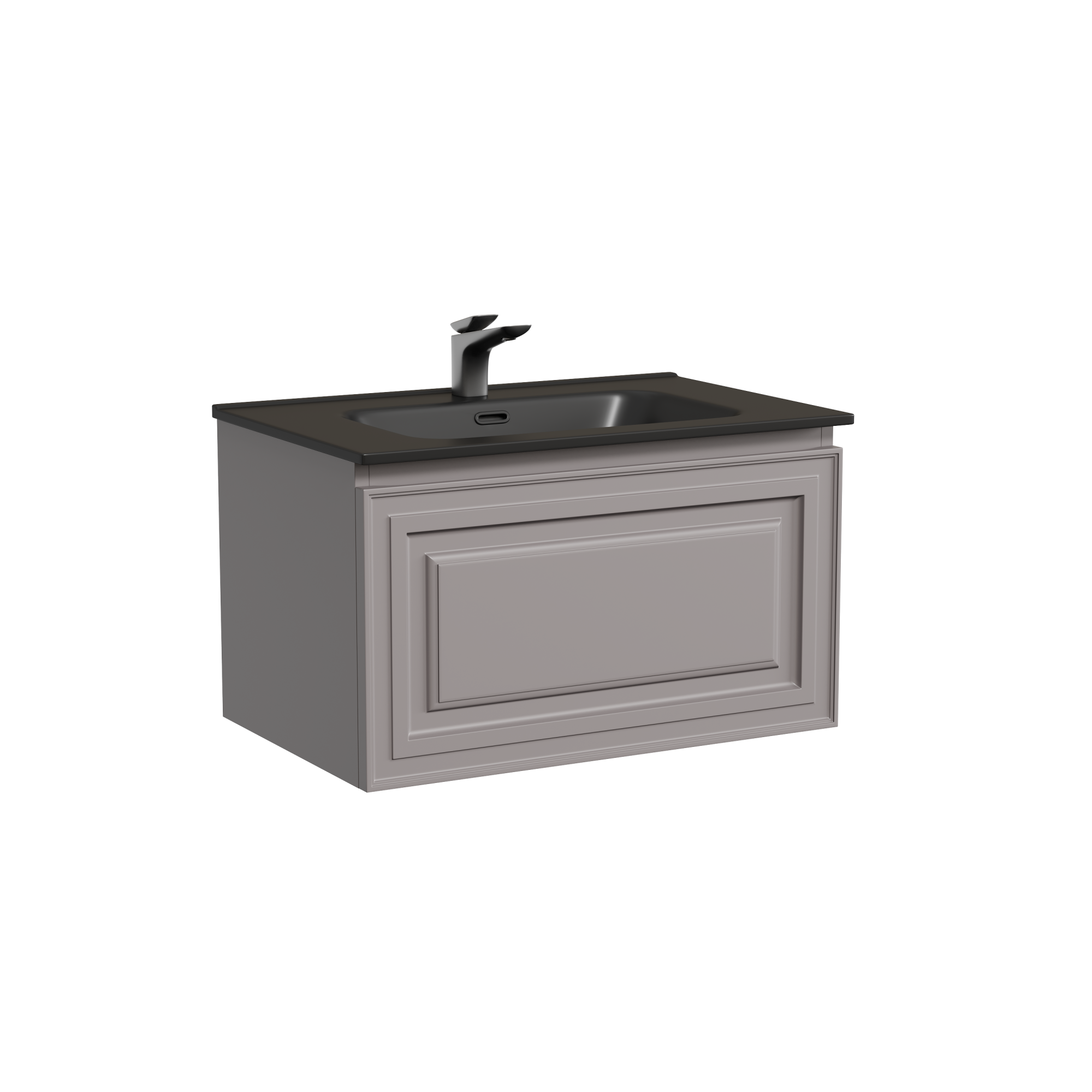 Тумба подвесная sancos very 690х445х406, c одним  ящиком оснащенным доводчиками, doha soft , арт.vr70sm