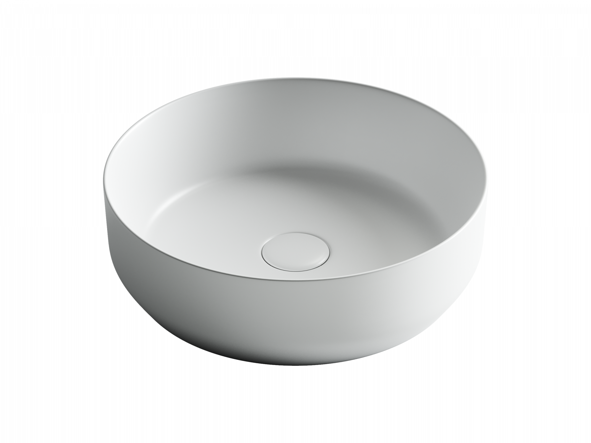 Умывальник чаша накладная круглая (цвет белый матовый) element 390x390x120мм