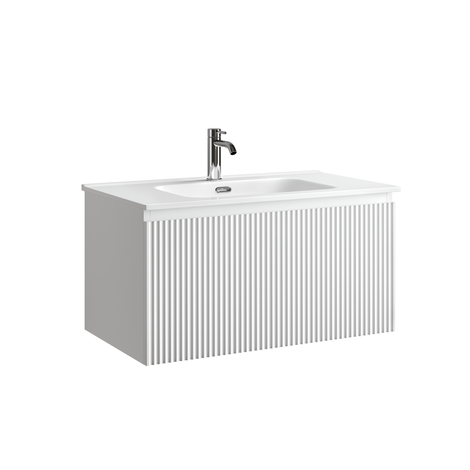 Тумба подвесная SANCOS Snob R 1.0 790х445х406, c одним ящиком оснащенным доводчиками, Bianco , арт.SNR1.080W