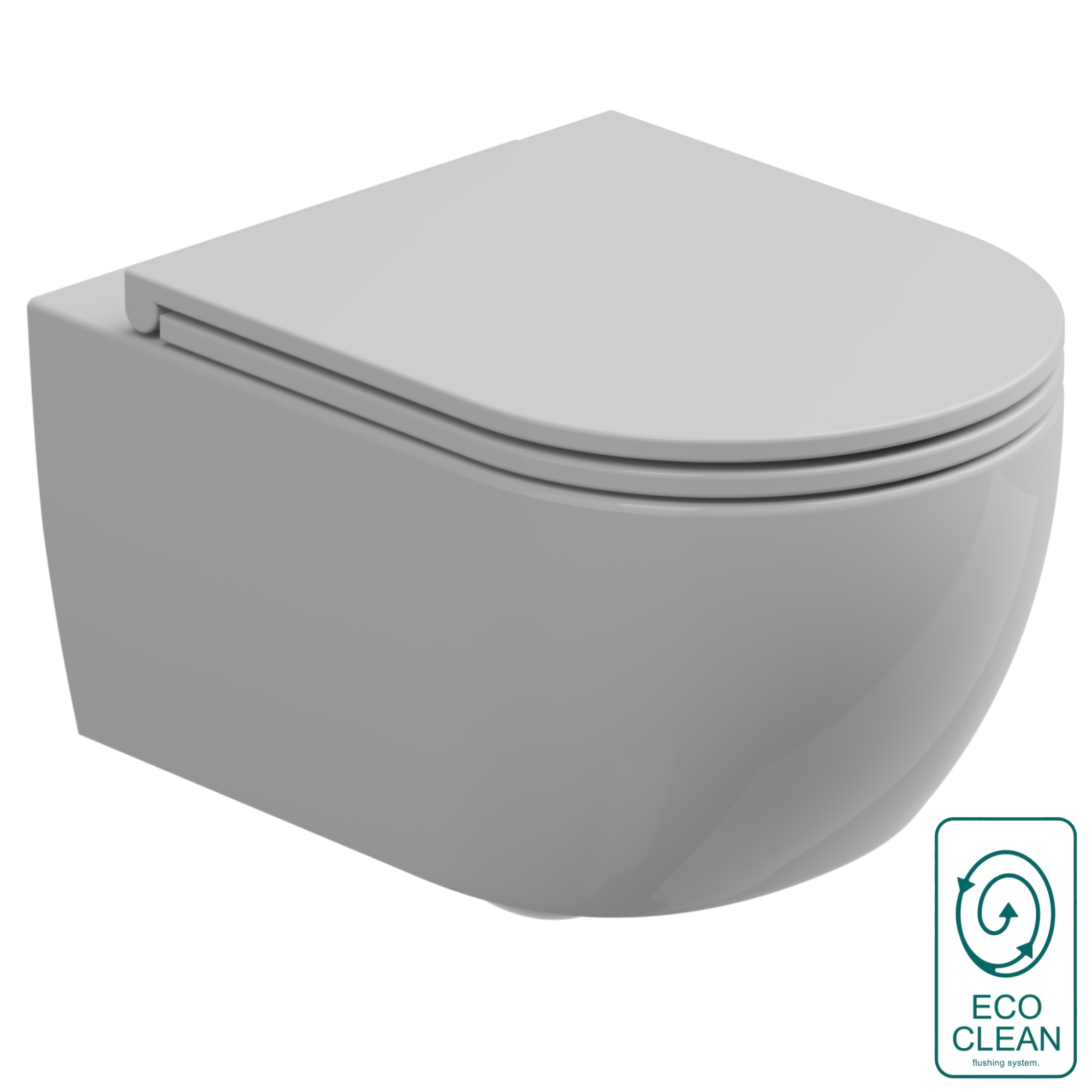 Чаша подвесного унитаза со смывом eco clean gsg ceramic design like lkwcsoec000, белый глянцевый