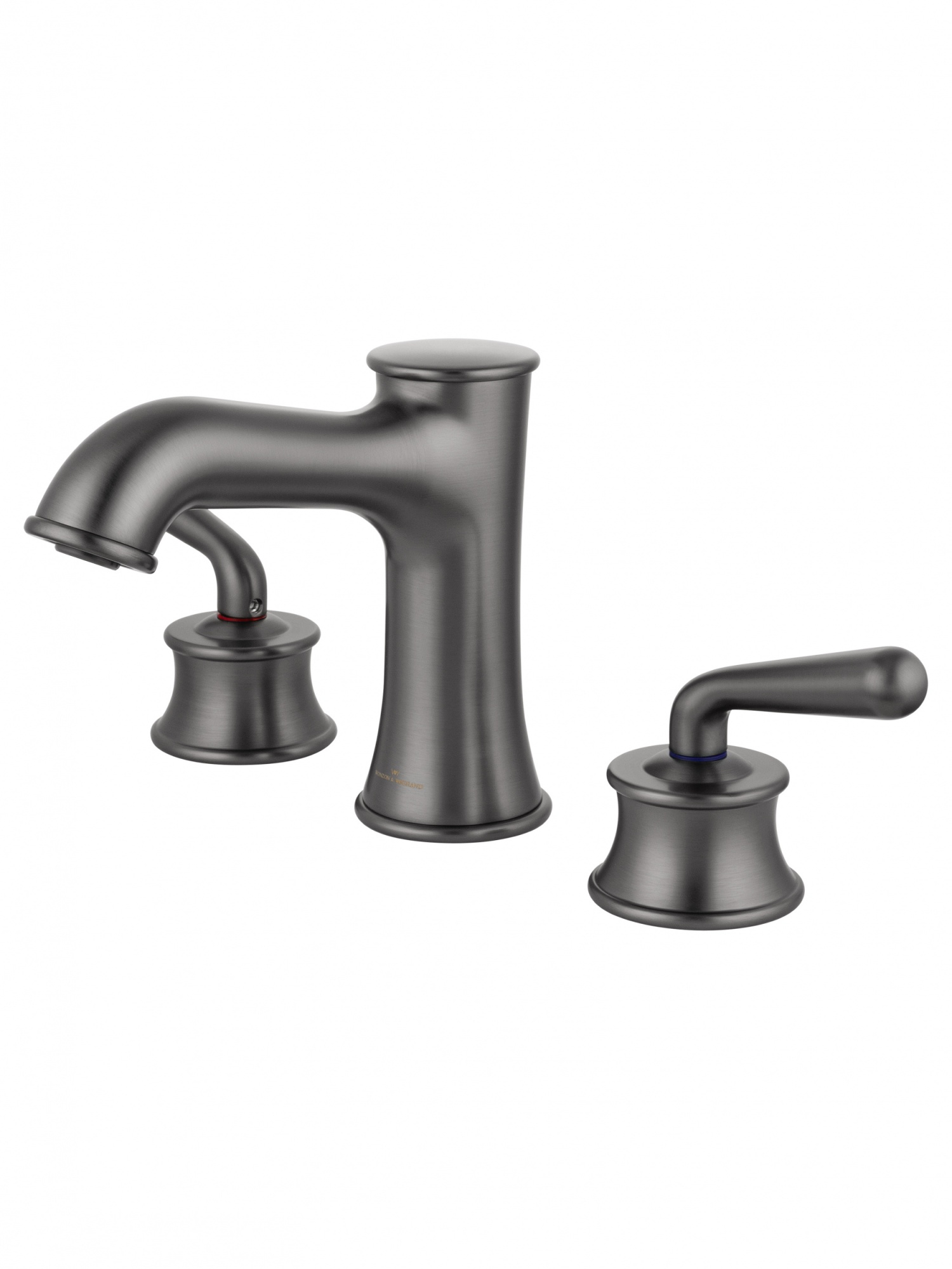 Смеситель для раковины на 3 отверстия wonzon & woghand steam, темный графит (ww-88159008-bgm)