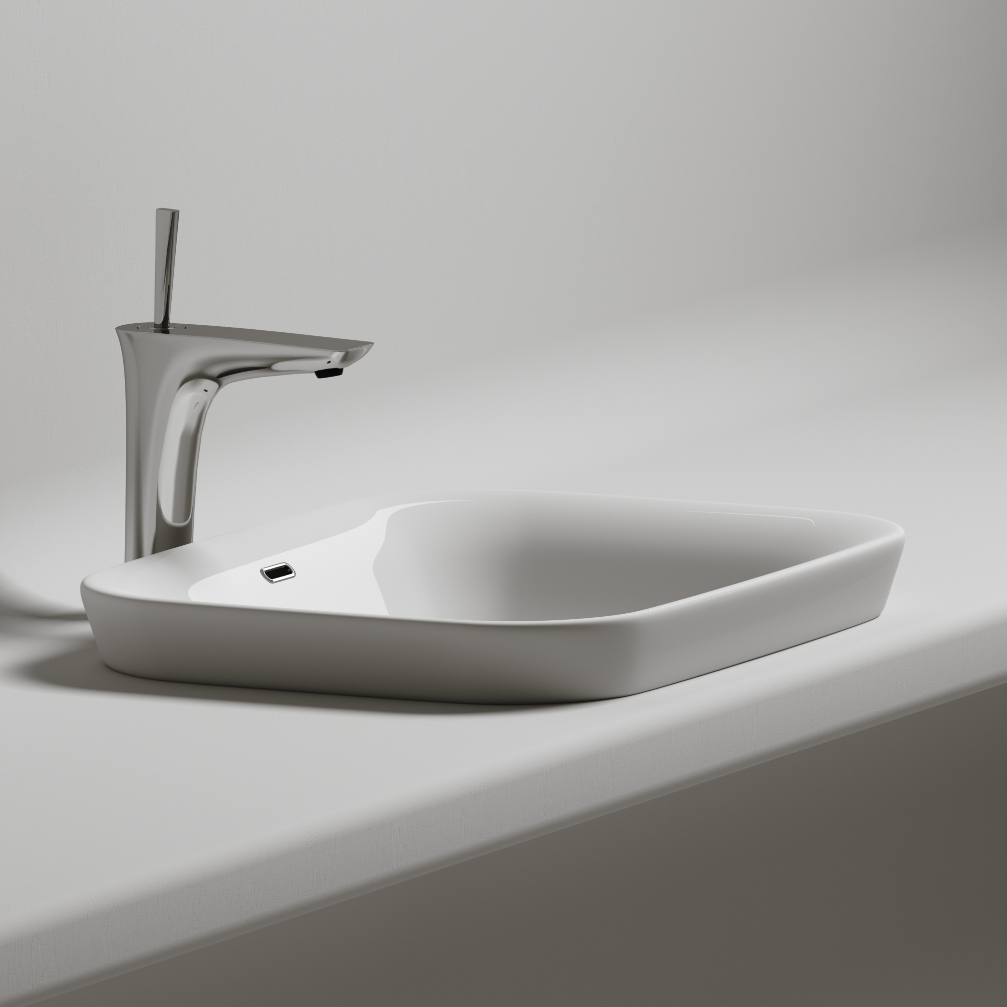 Умывальник прямоугольный встраиваемый сверху в столешницу element 580x400x150мм