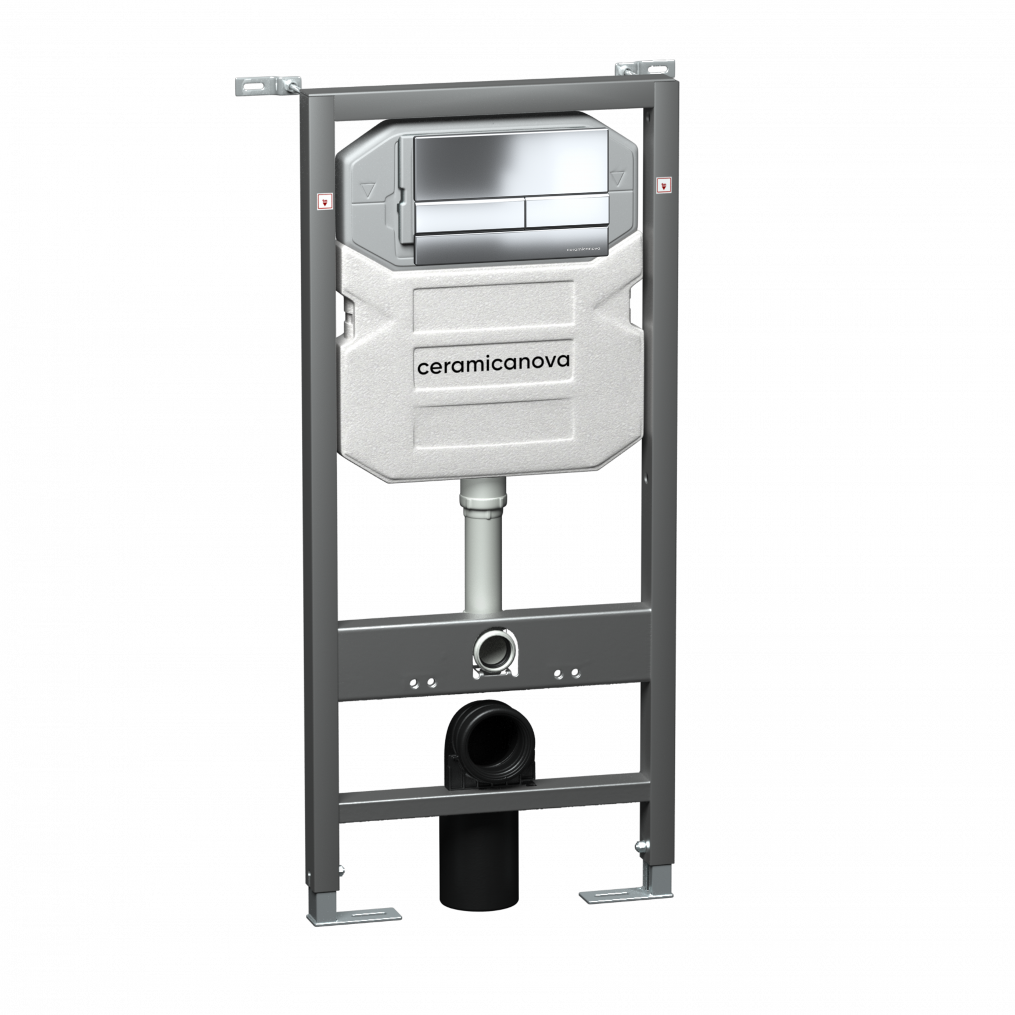 Система инсталляции для унитазов ceramicanova envision с кнопкой смыва flat цвет хром, креплениями, арт. cn1002ch